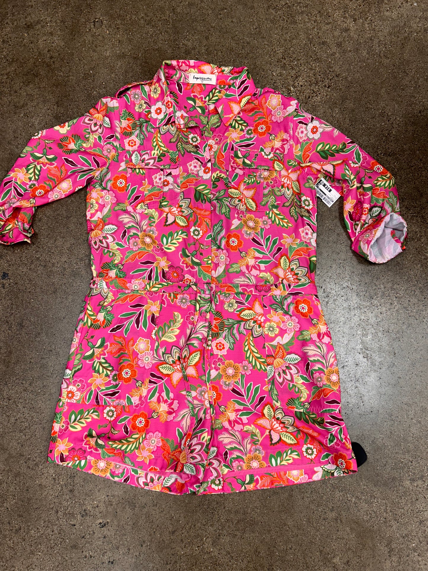 Romper By Impressions In Floral Print, Size:L