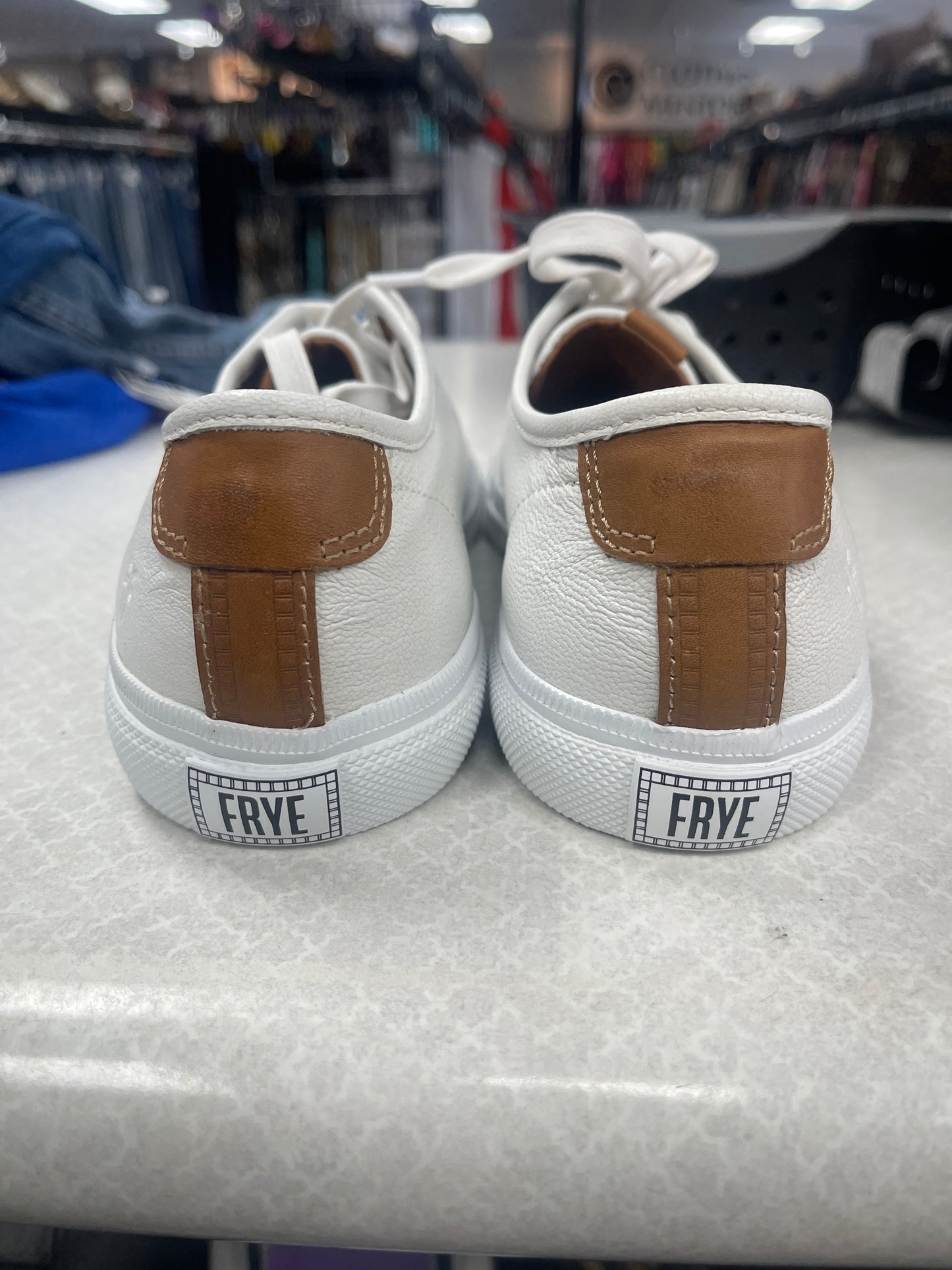 Shoes Designer By Frye In White, Size:7.5