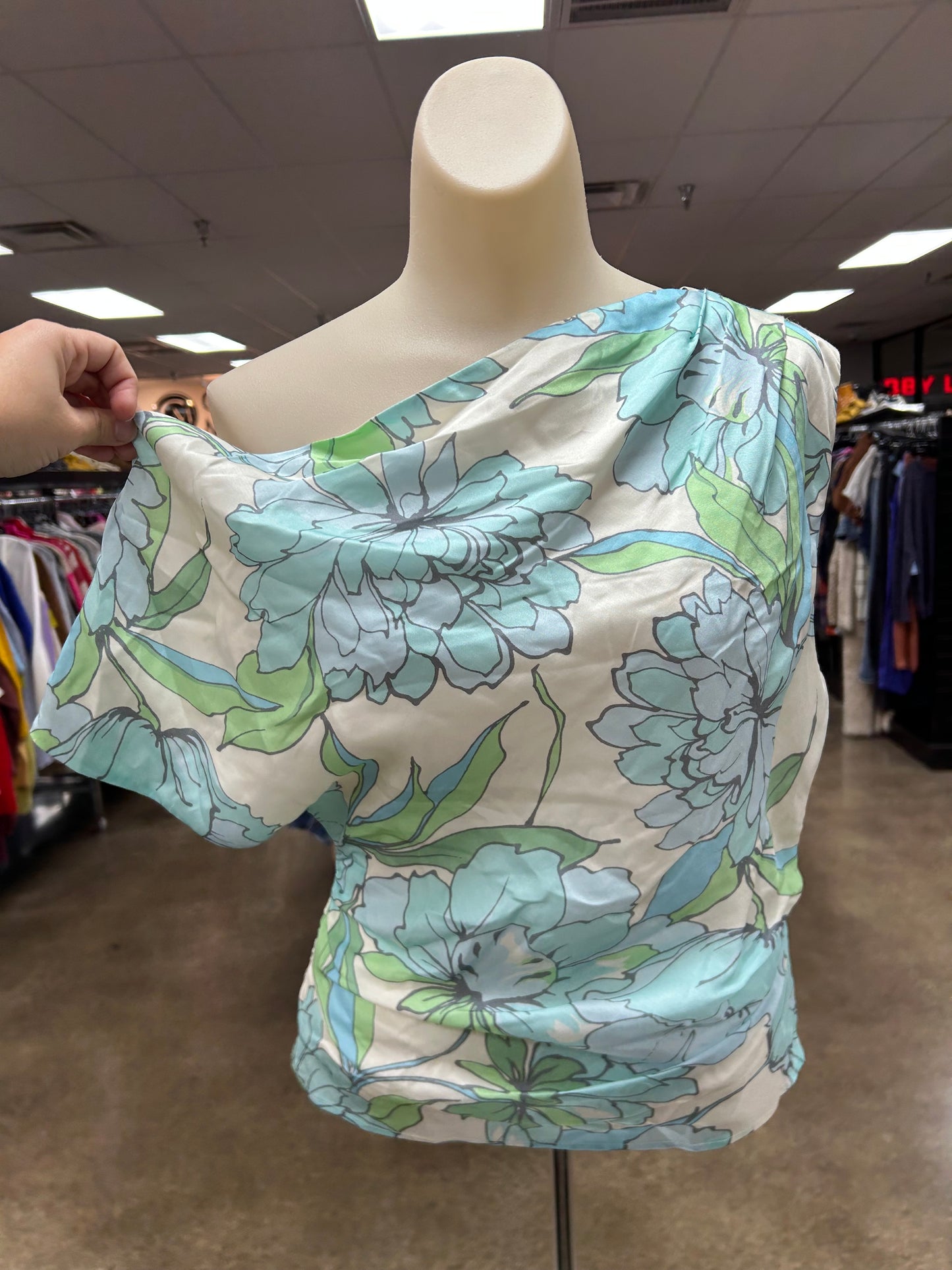 Top Ss By Clothes Mentor In Blue & Green, Size:S