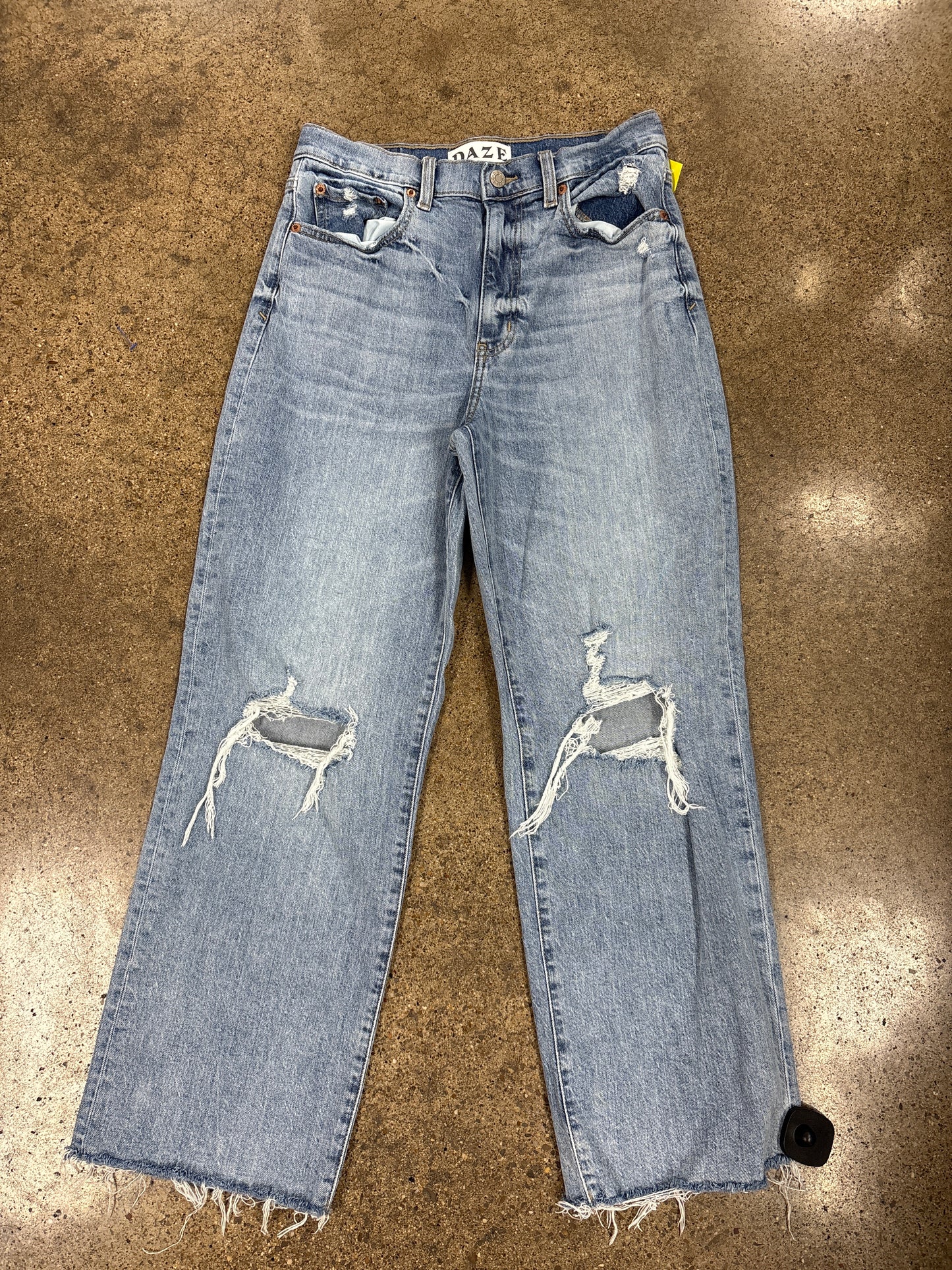 Jeans Wide Leg By Daze In Blue Denim, Size:4