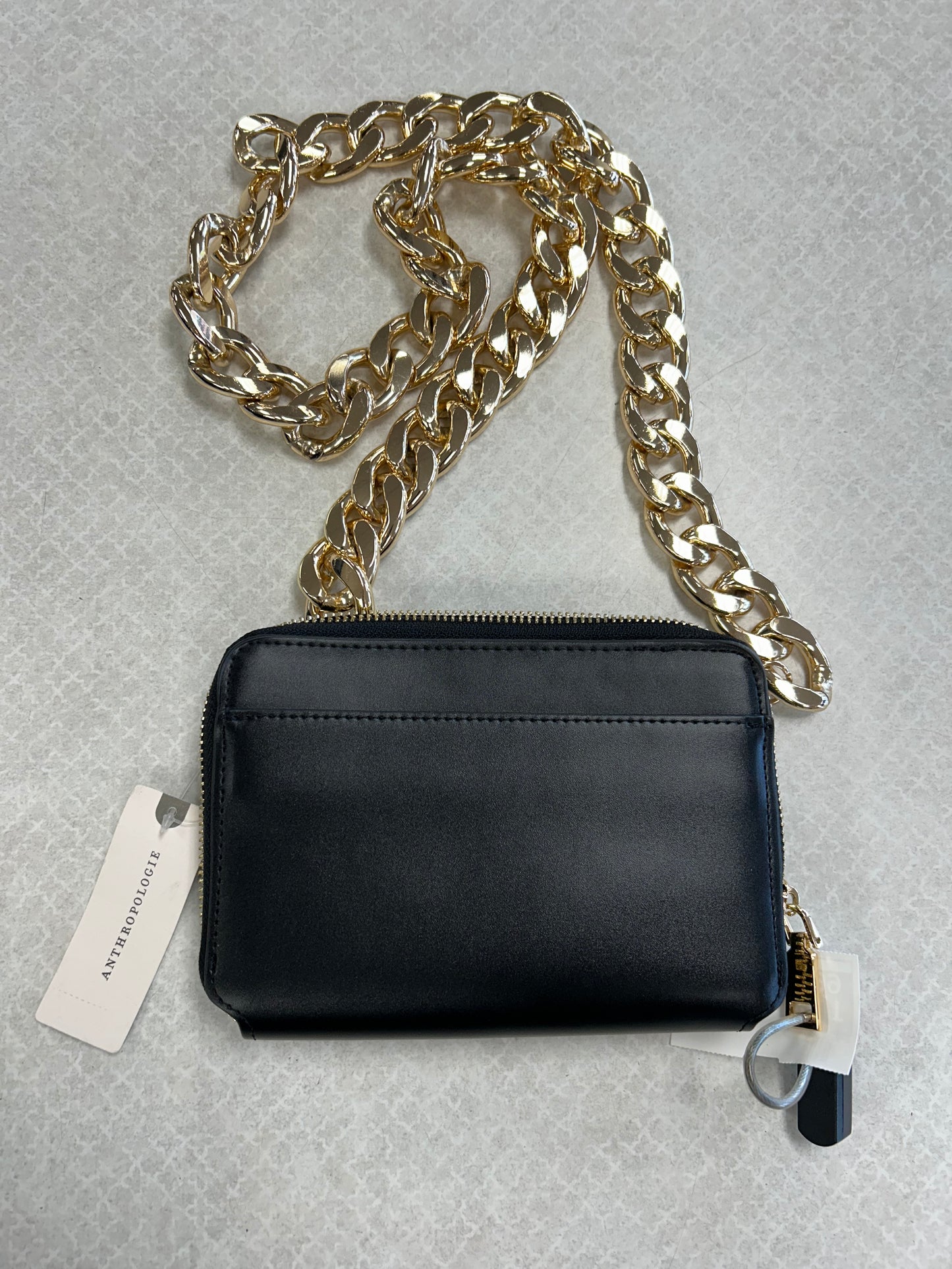 Crossbody By Anthropologie In Black & Gold, Size:Small