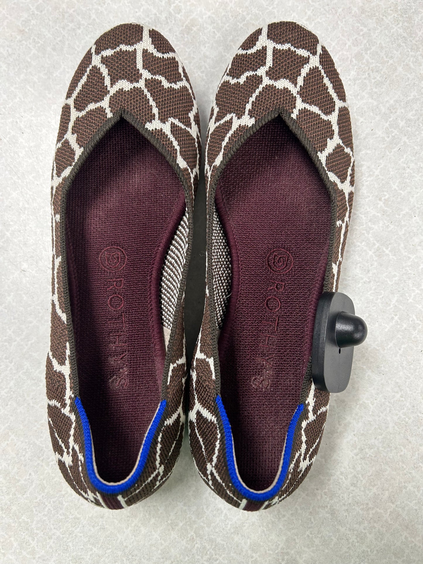 Shoes Flats By Rothys In Brown & Cream, Size:8