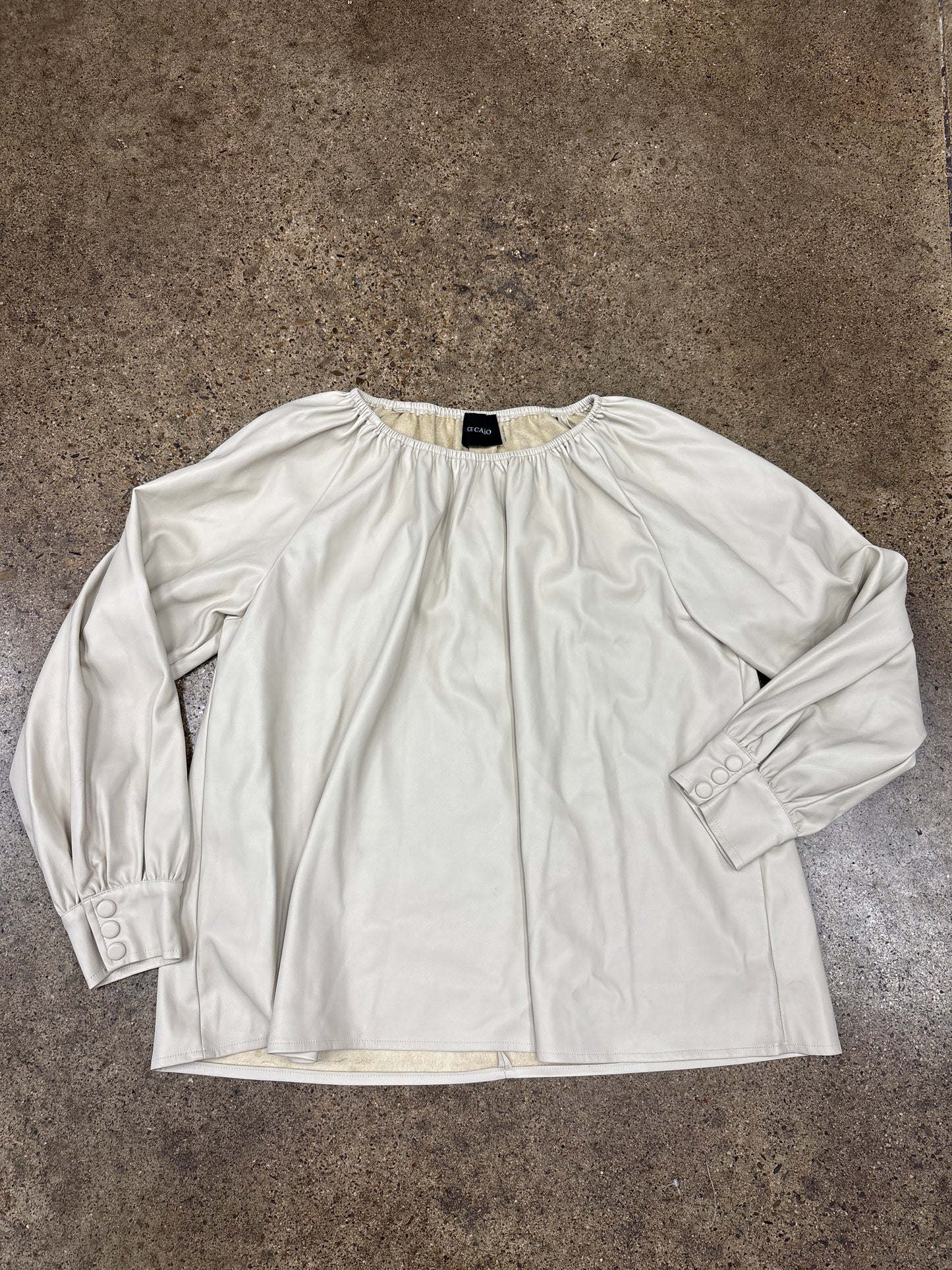 Top Ls By Clothes Mentor In Tan, Size:L