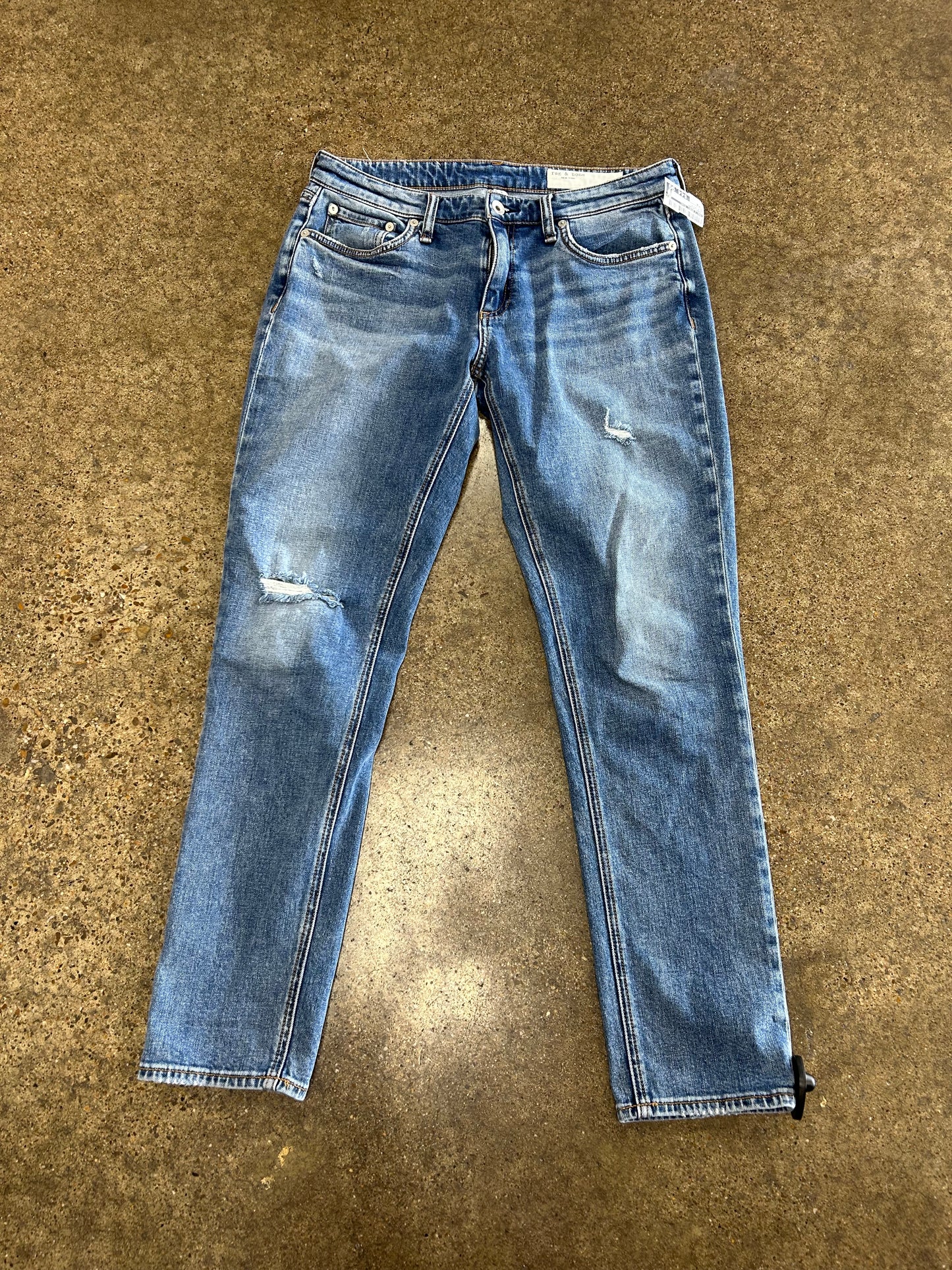 Jeans Skinny By Rag & Bones Jeans In Blue Denim, Size:4