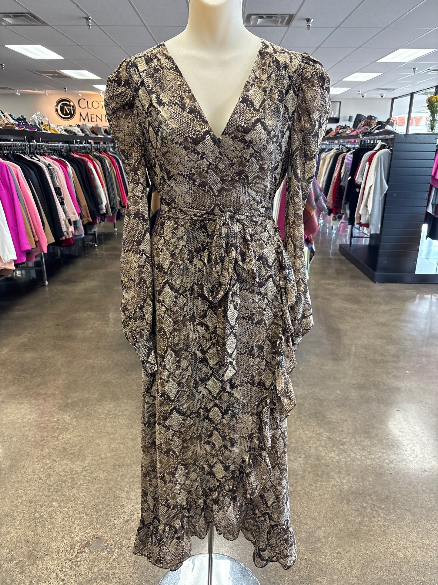 Dress Casual Maxi By Wayf In Snakeskin Print, Size:Xs