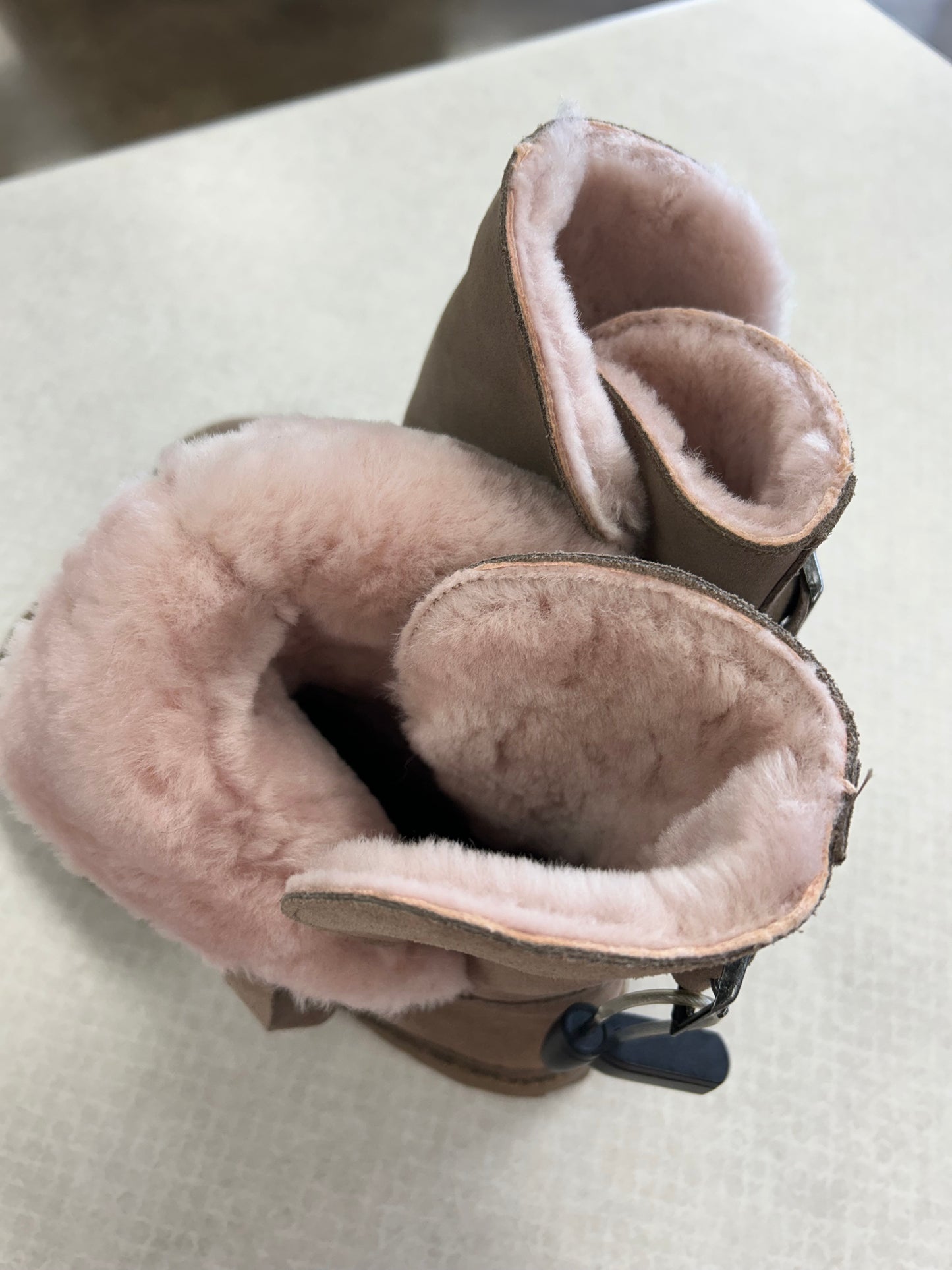 Boots Ankle Flats By Birkenstock In Taupe, Size:6