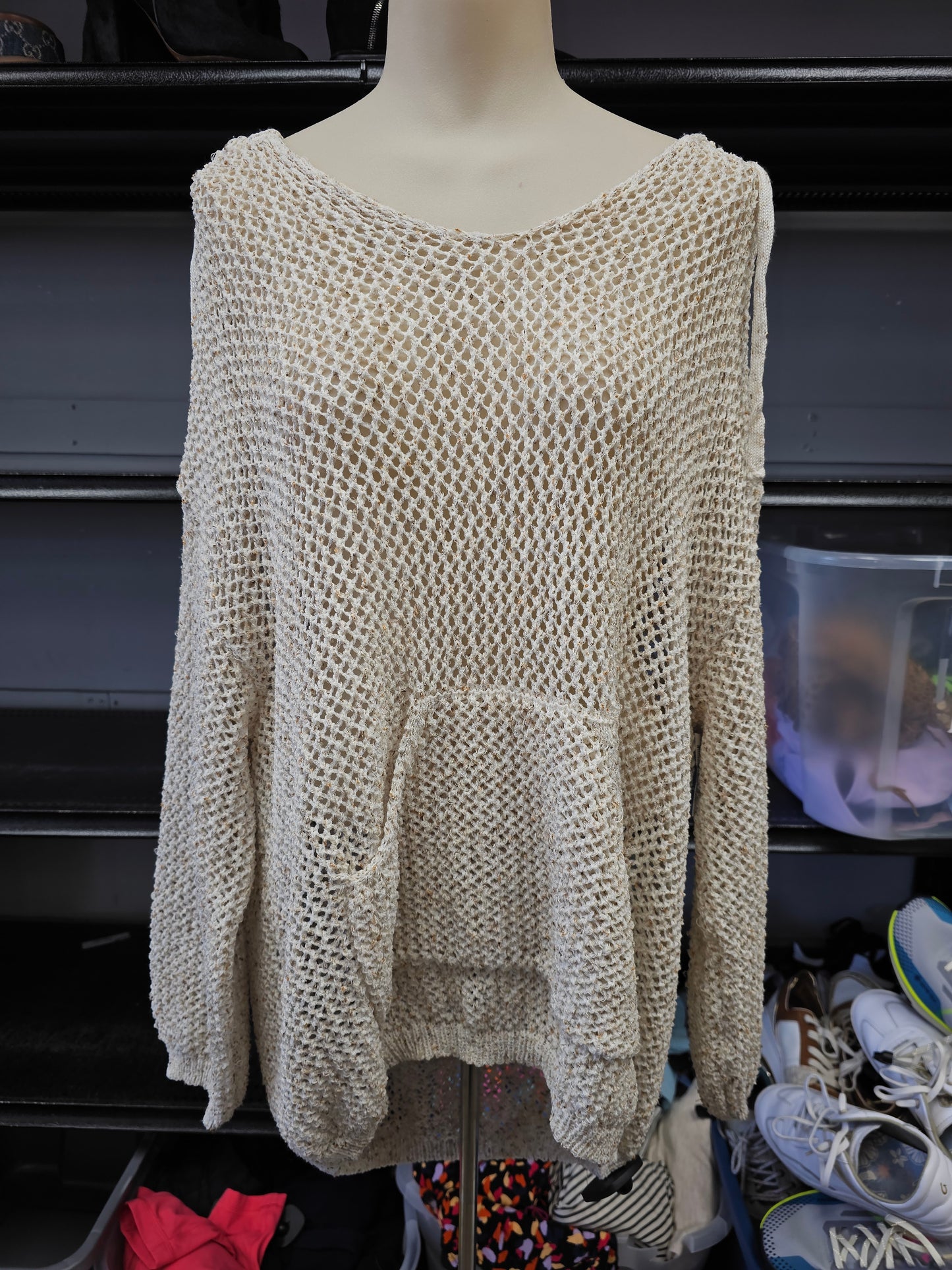 Sweatshirt Hoodie By Vintage Havana In Cream, Size:S