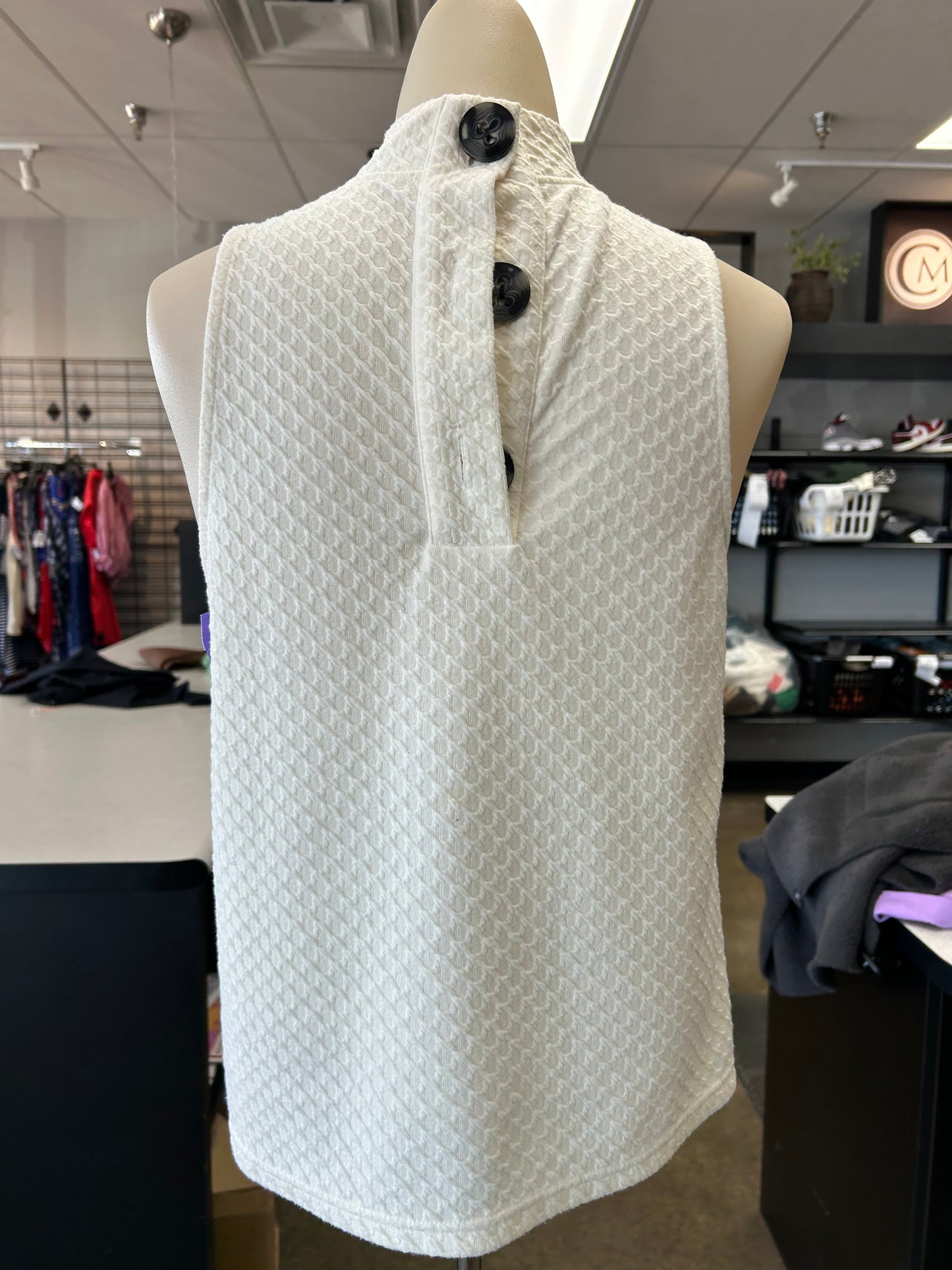 Top Sleeveless By Eri + Ali In Cream, Size:S