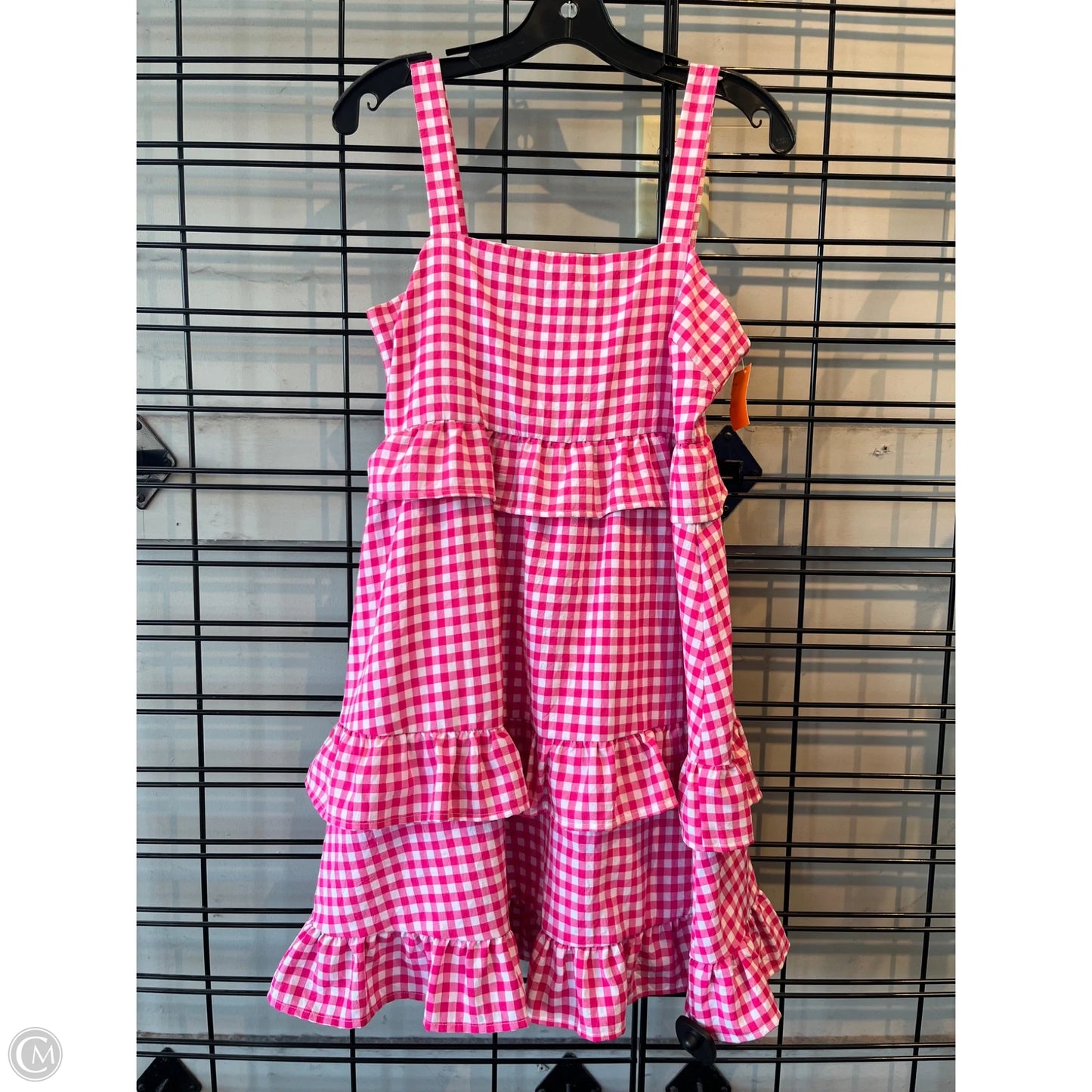 Dress Casual Short By Tcec In Pink & White, Size: M