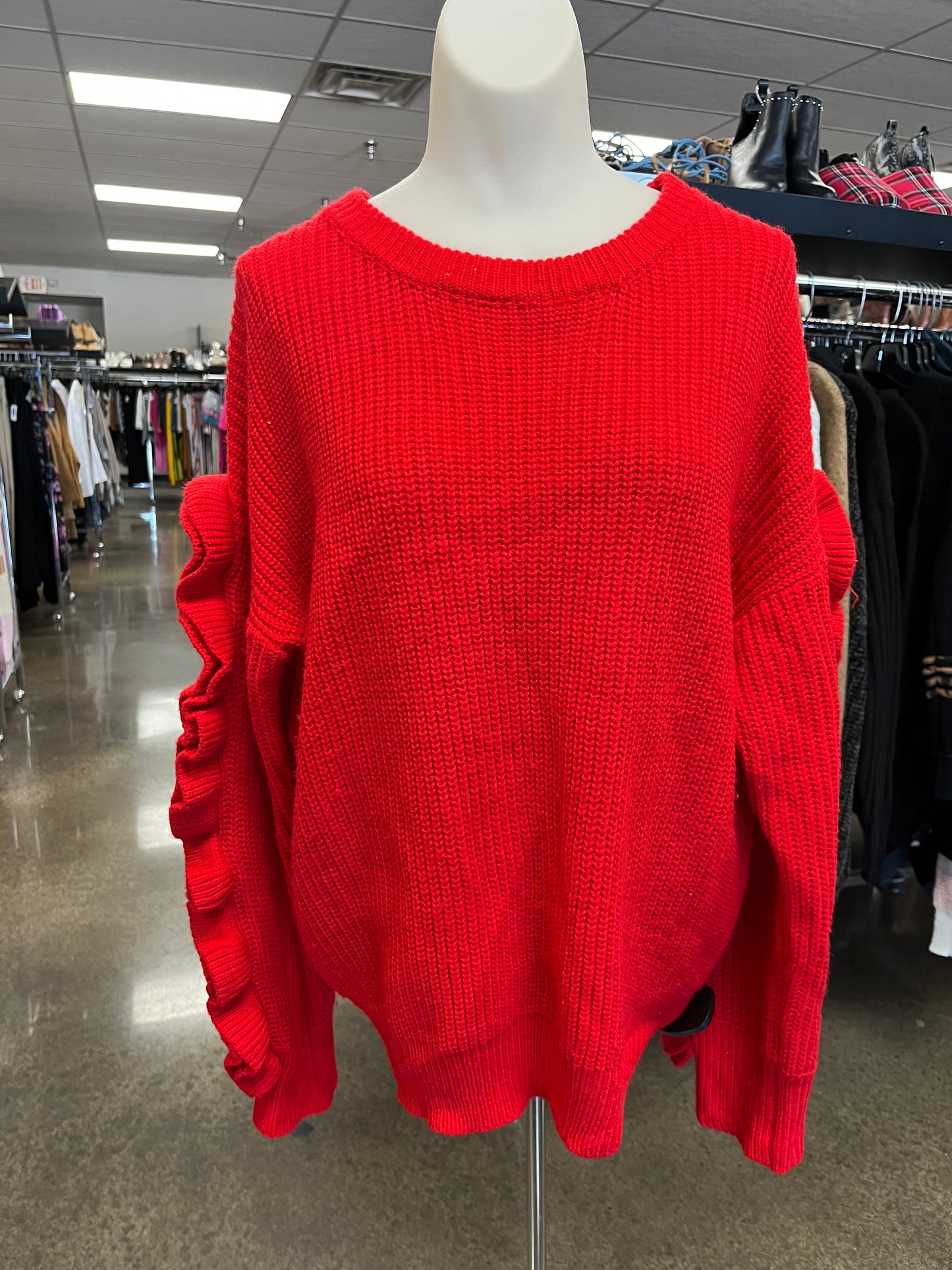 Sweater By Clothes Mentor In Red, Size: S