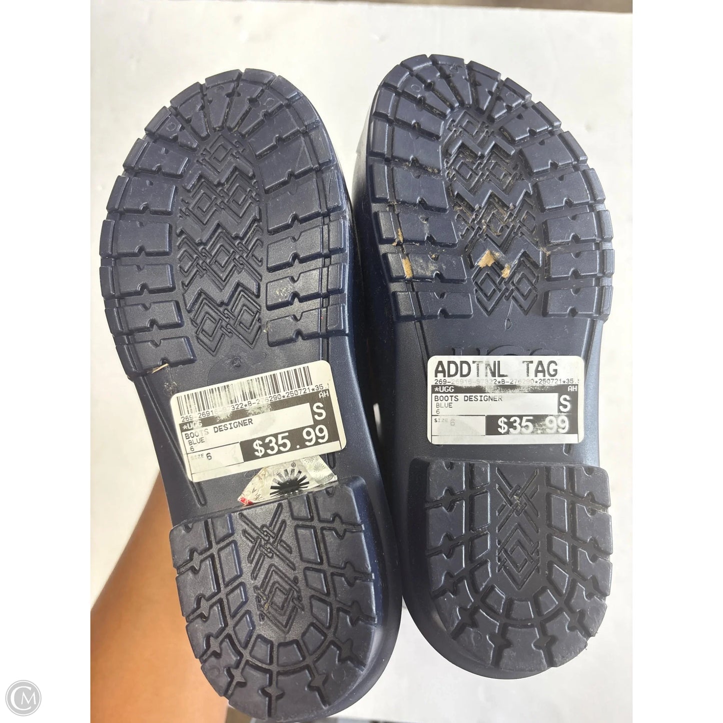 Boots Designer By Ugg In Blue, Size: 6