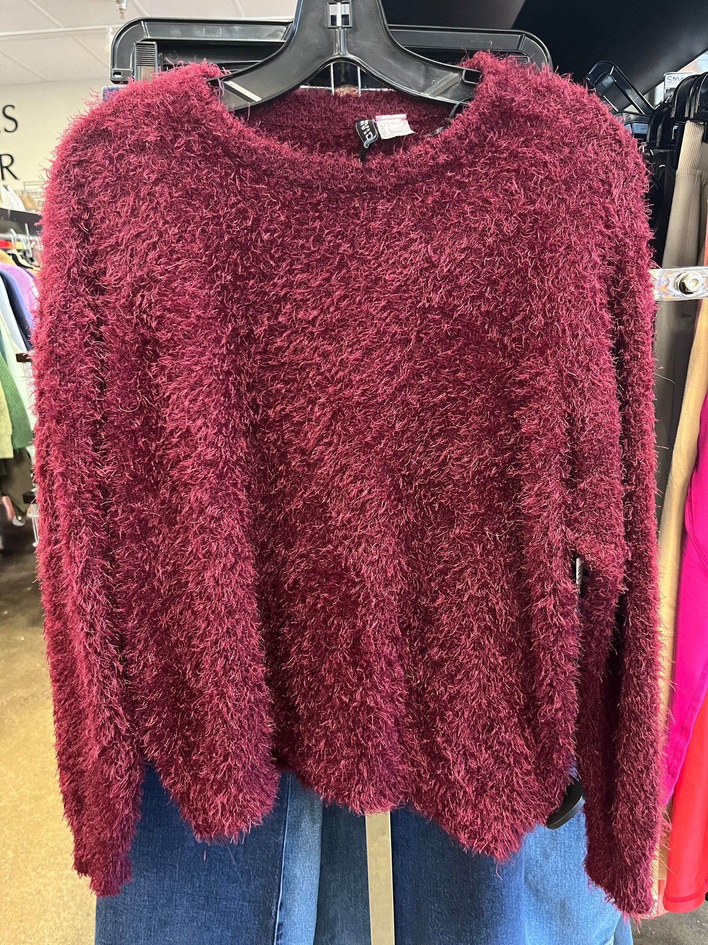 Sweater By Divided In Maroon, Size: L