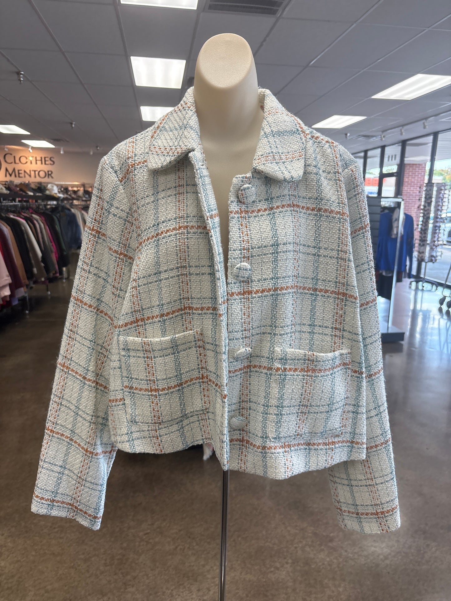 Blazer By Lc Lauren Conrad In Green & Orange, Size:Xl