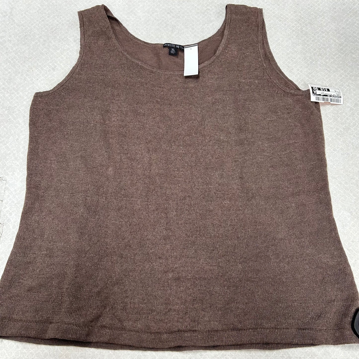 Tank Top Designer By Lafayette 148 In Brown, Size:Xl
