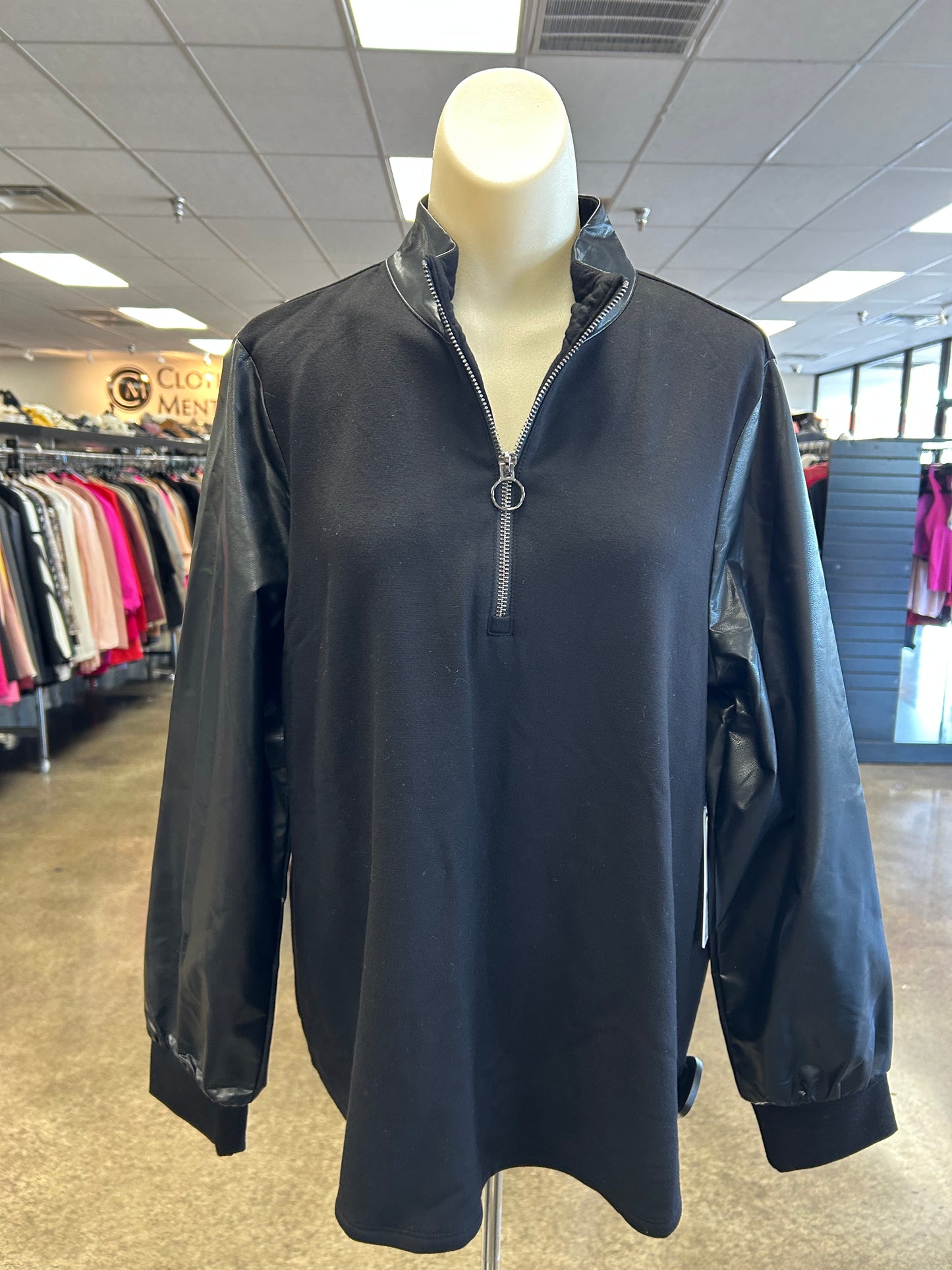 Top Ls By Chicos In Black, Size:L