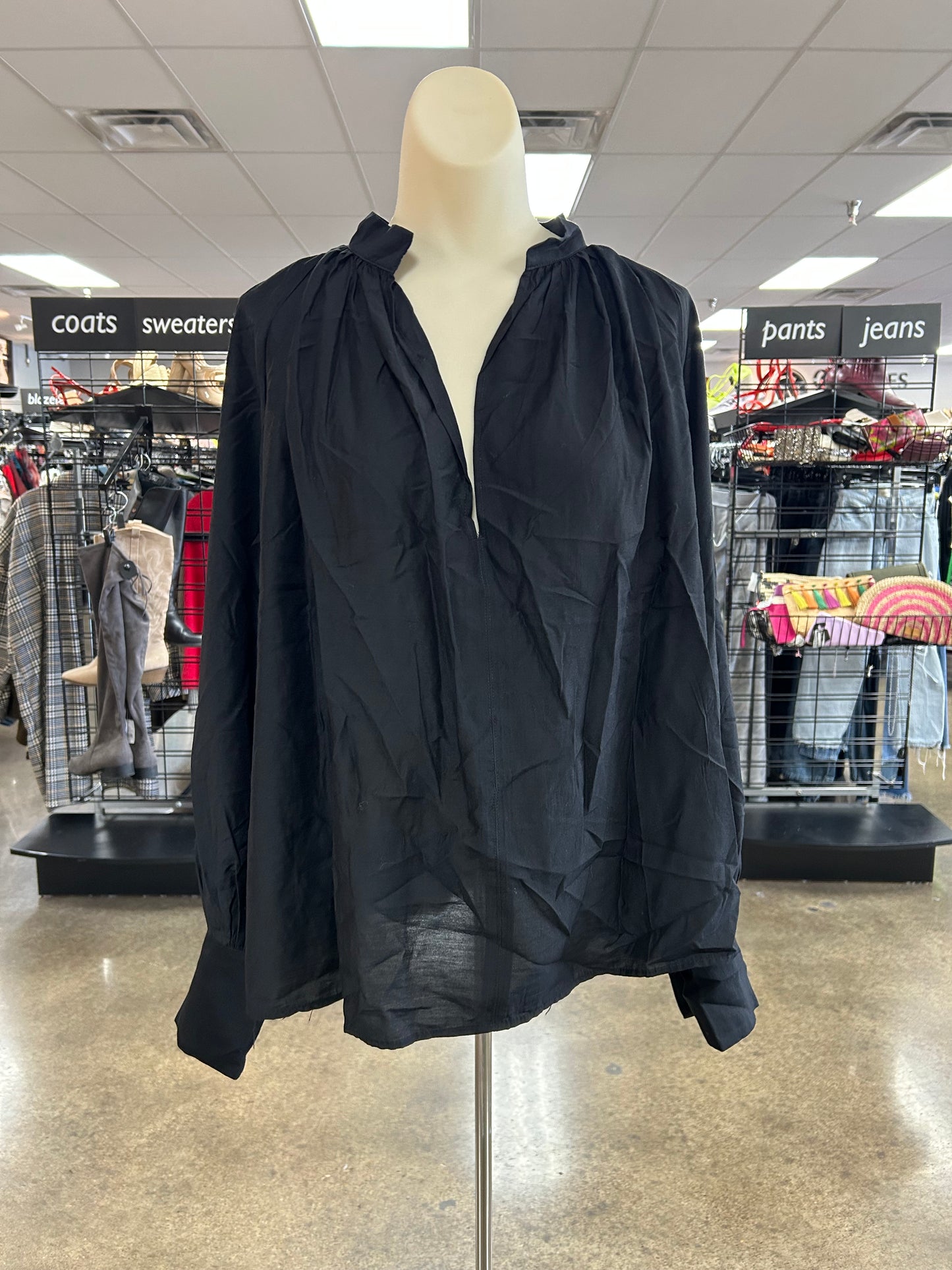 Top Ls By H&M In Black, Size:M