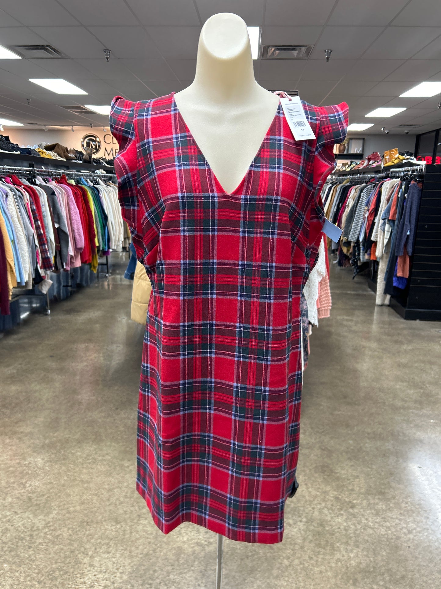 Dress Work By Vineyard Vines In Plaid Pattern, Size:12