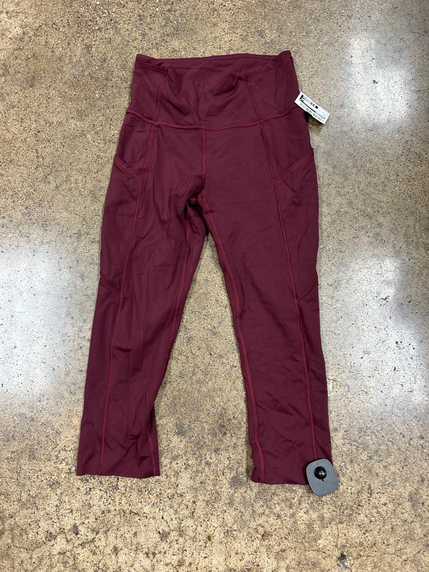 Athletic Leggings Capris By Lululemon In Red, Size:4