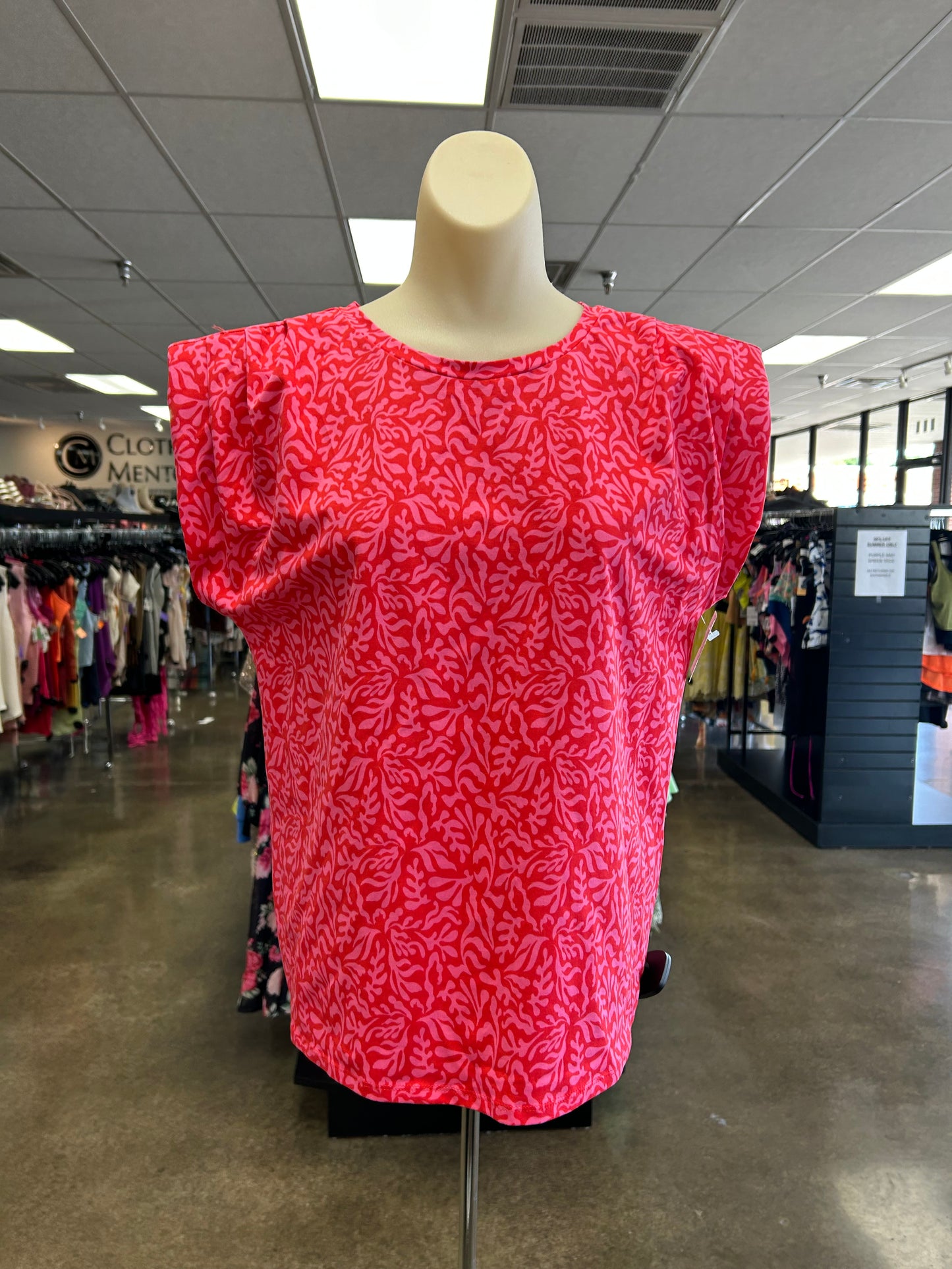 Top Ss By Chicos In Pink & Red, Size:M