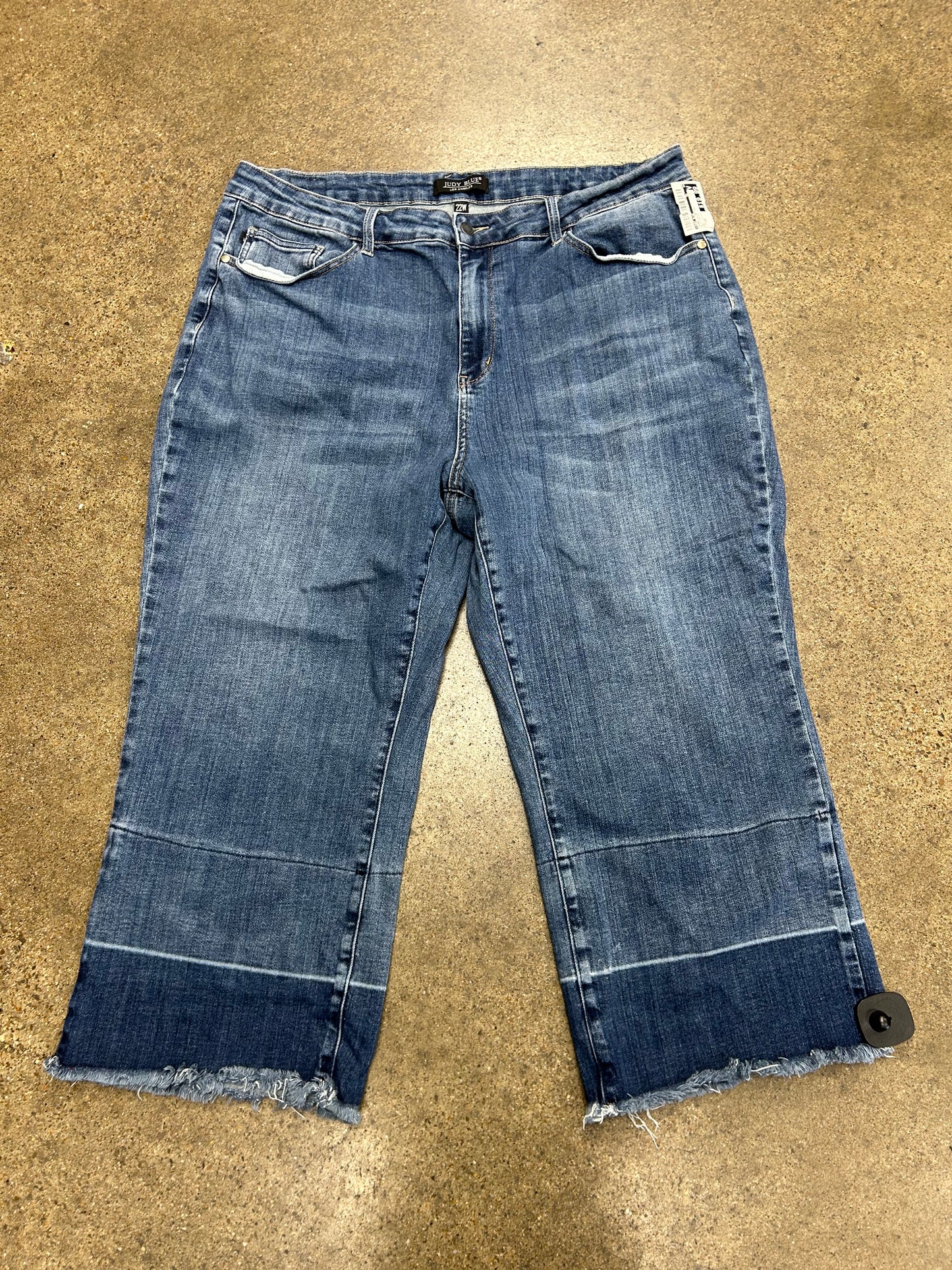 Jeans Wide Leg By Judy Blue In Blue Denim, Size:22