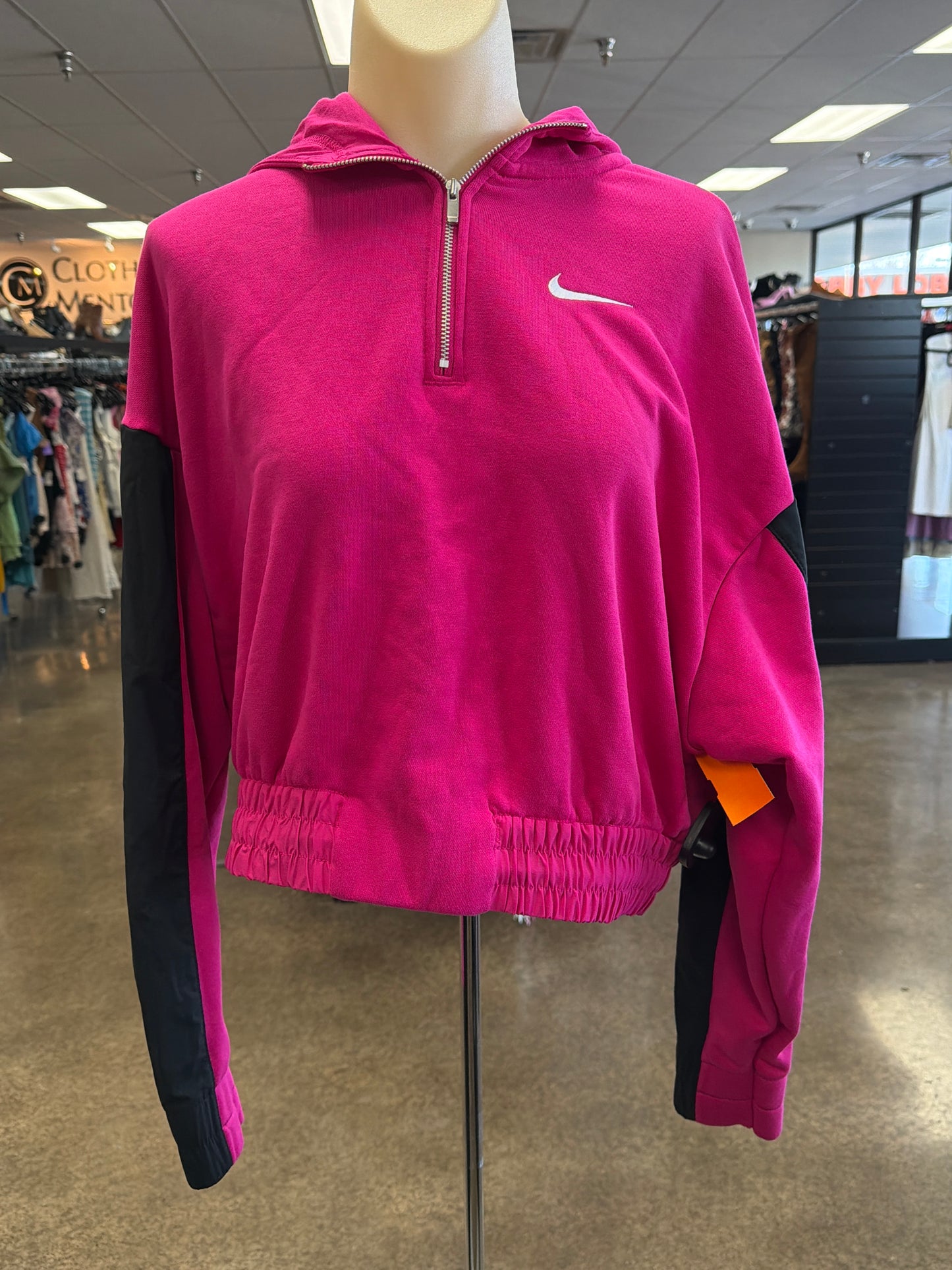 Athletic Sweatshirt Hoodie By Nike Apparel In Pink, Size:S