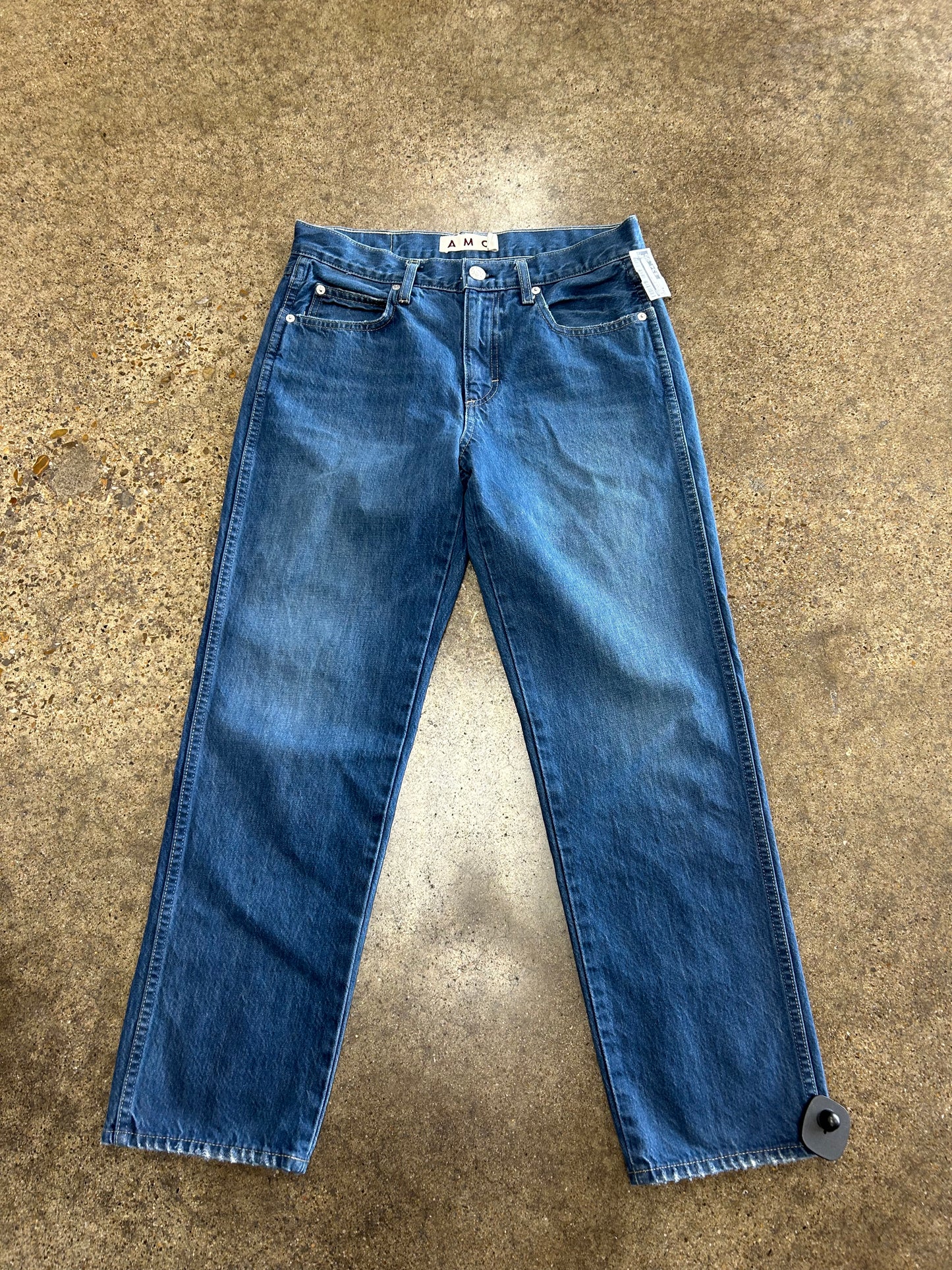 Jeans Straight By Amo In Blue Denim, Size:4