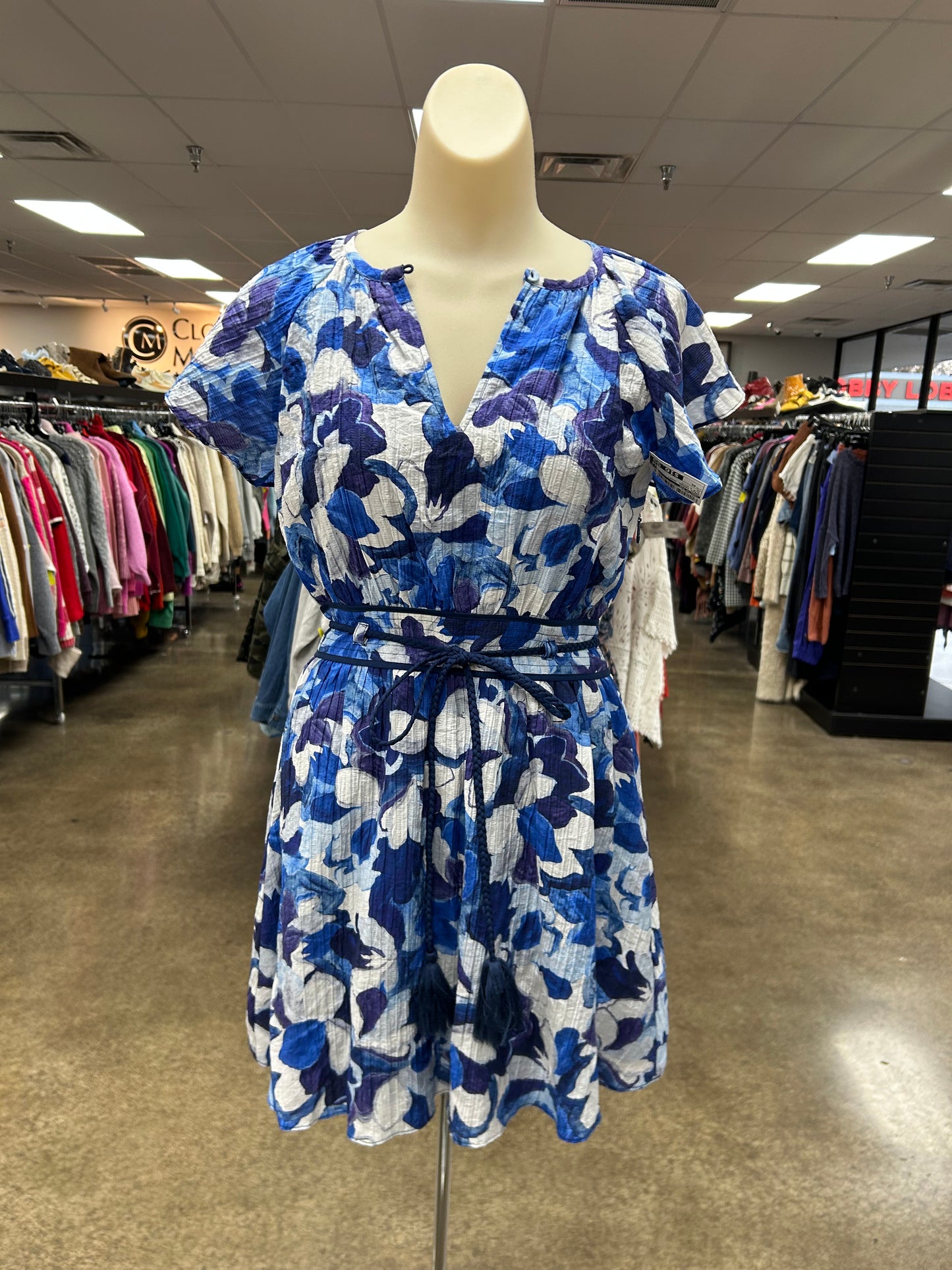 Dress Casual Short By Adelyn Rae In Blue & White, Size:Xs