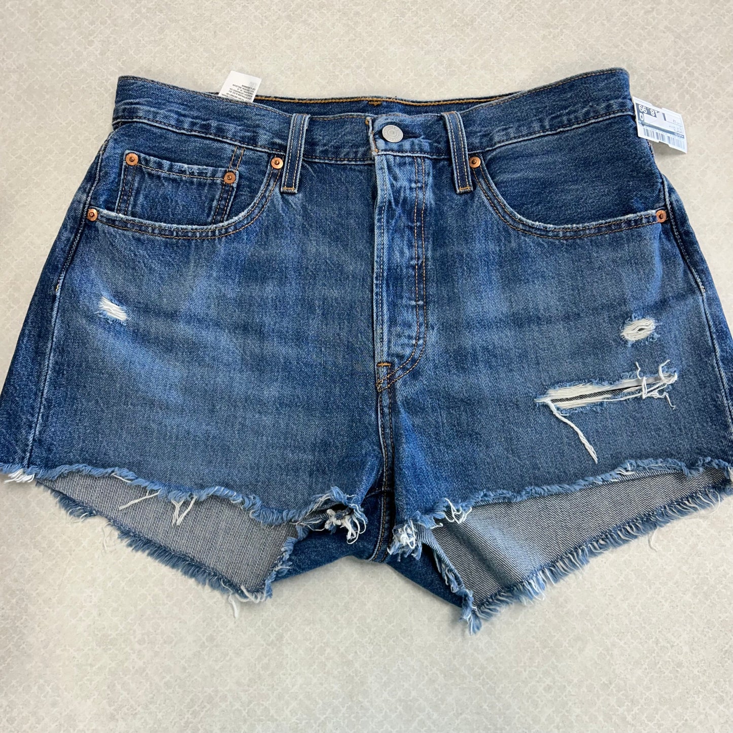 Shorts By Levis In Blue Denim, Size:12