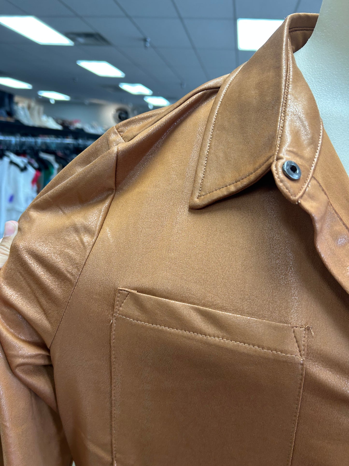 Top Ls By Clothes Mentor In Brown, Size:M