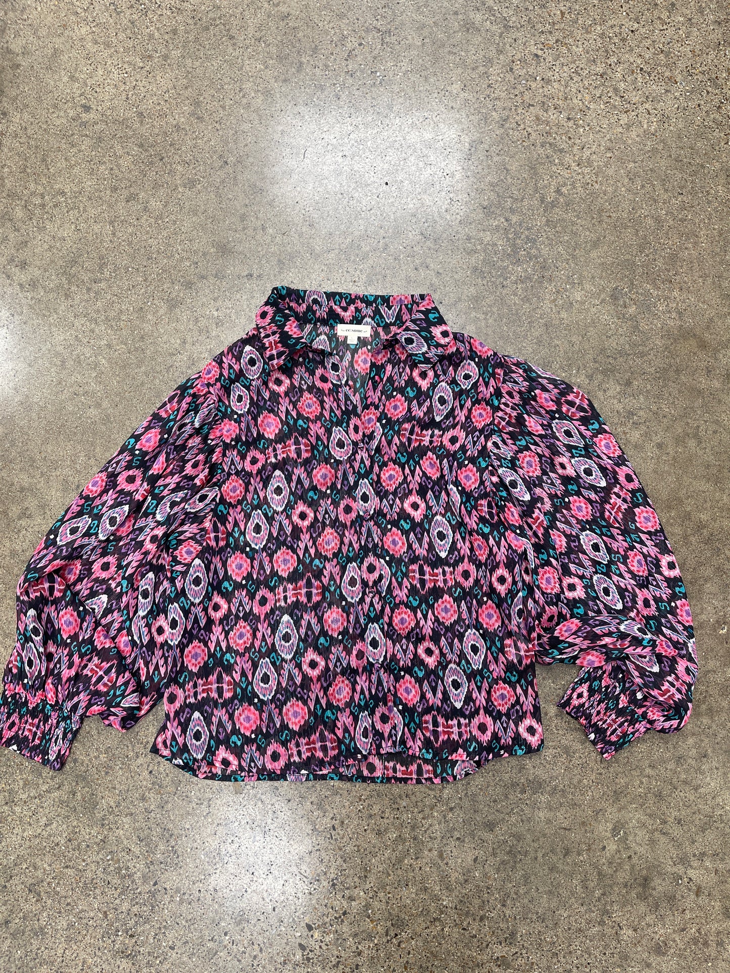 Top Ls By Ee Some In Black & Pink, Size:L