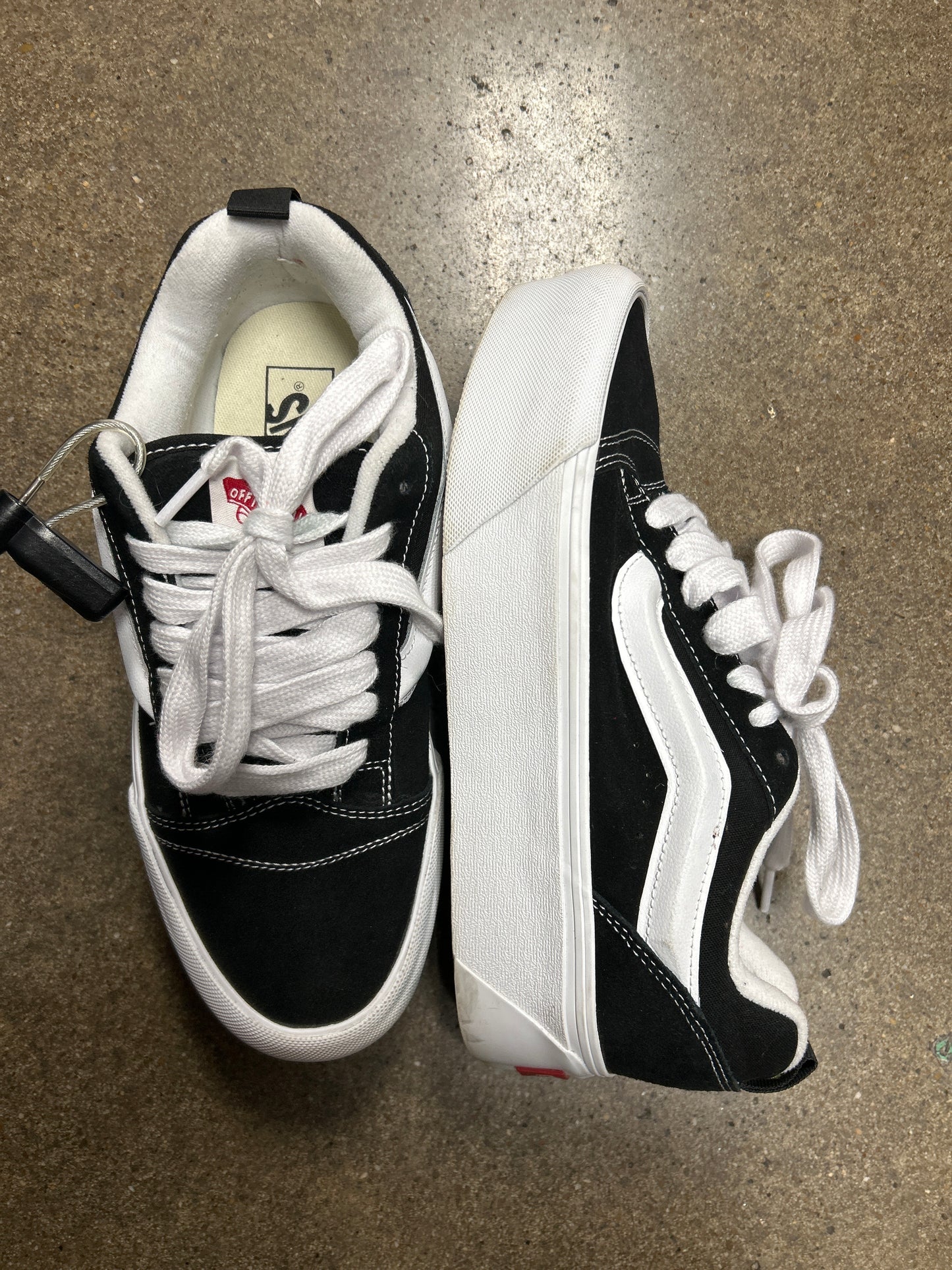 Shoes Sneakers Platform By VANS In Black & White, Size:9.5