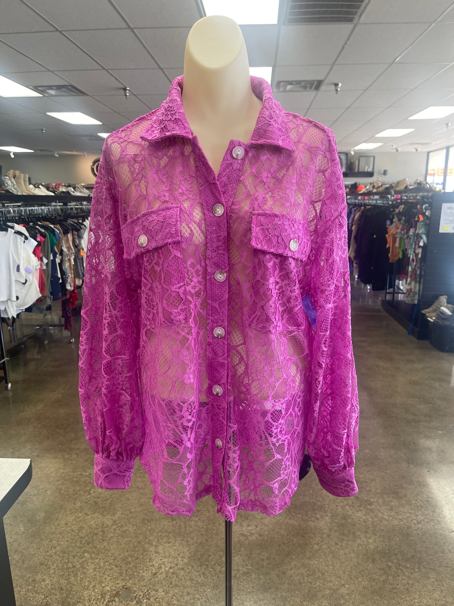 Top Ls By Andree By Unit In Purple, Size:M