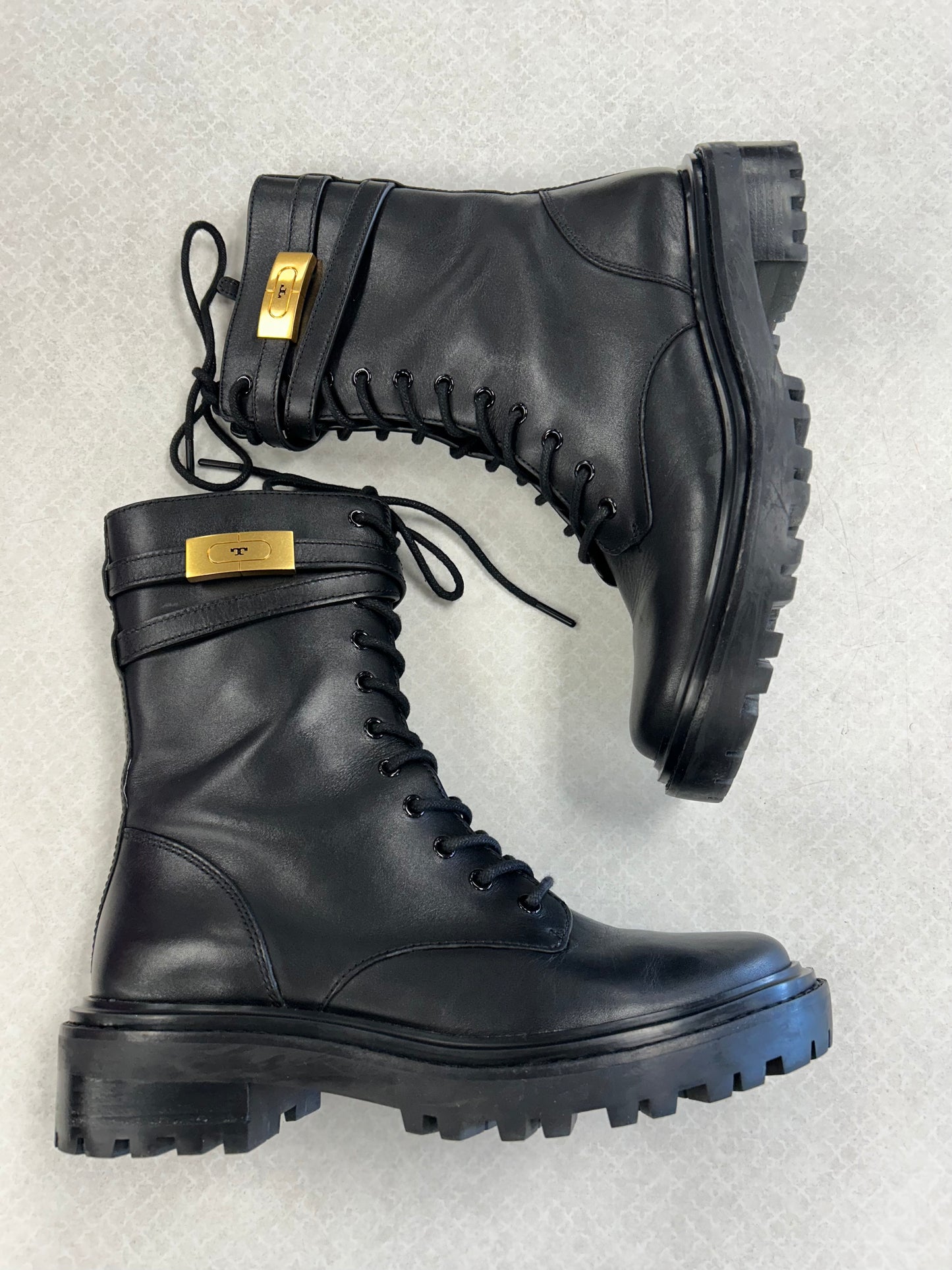 Boots Designer By Tory Burch In Black, Size:8