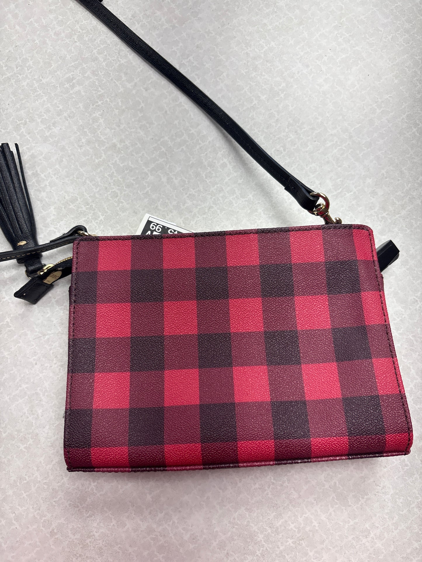 Crossbody Designer By Dooney And Bourke In Black & Red, Size:Small