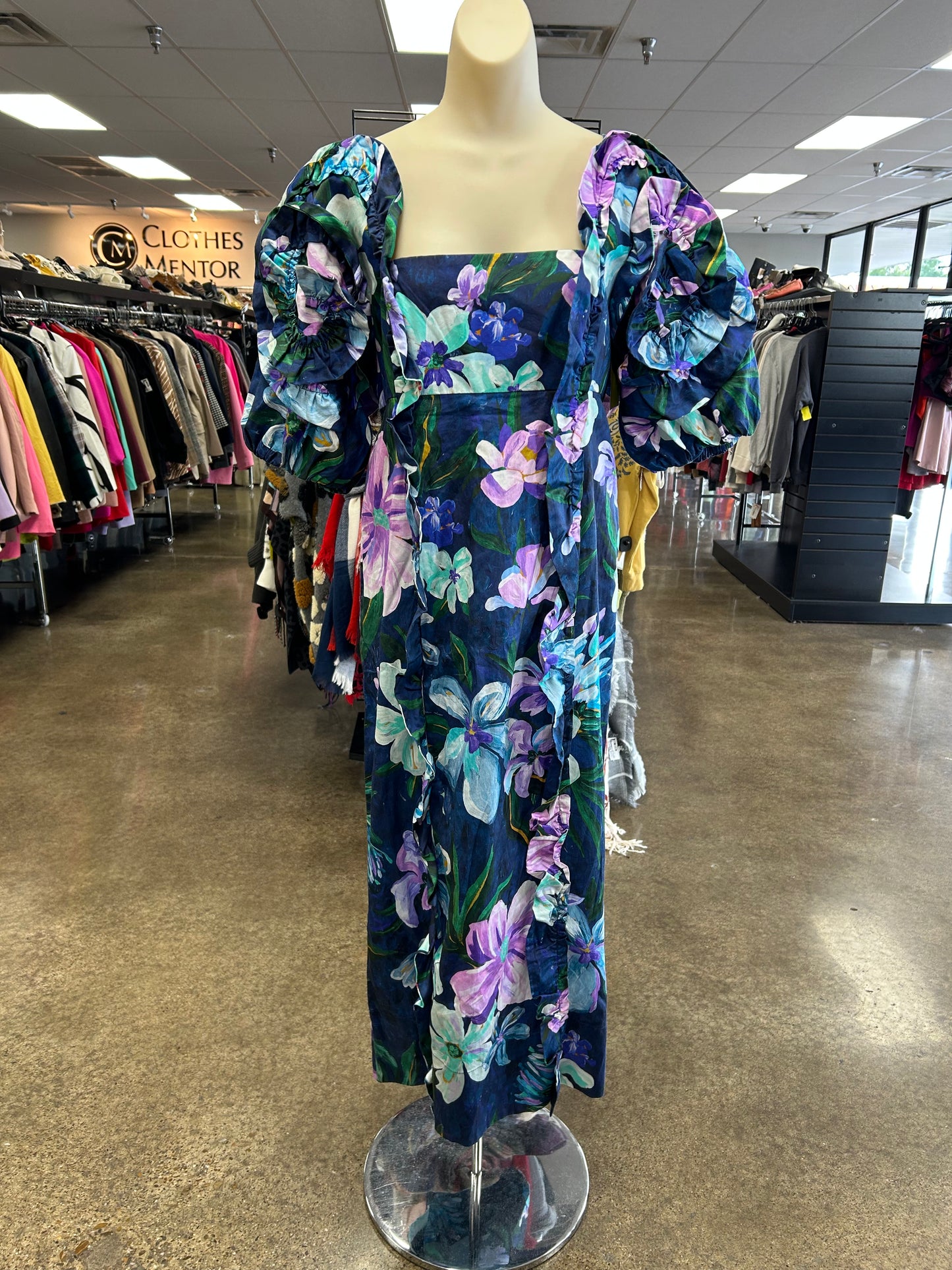 Dress Casual Maxi By Farm Rio In Blue & Purple, Size:L