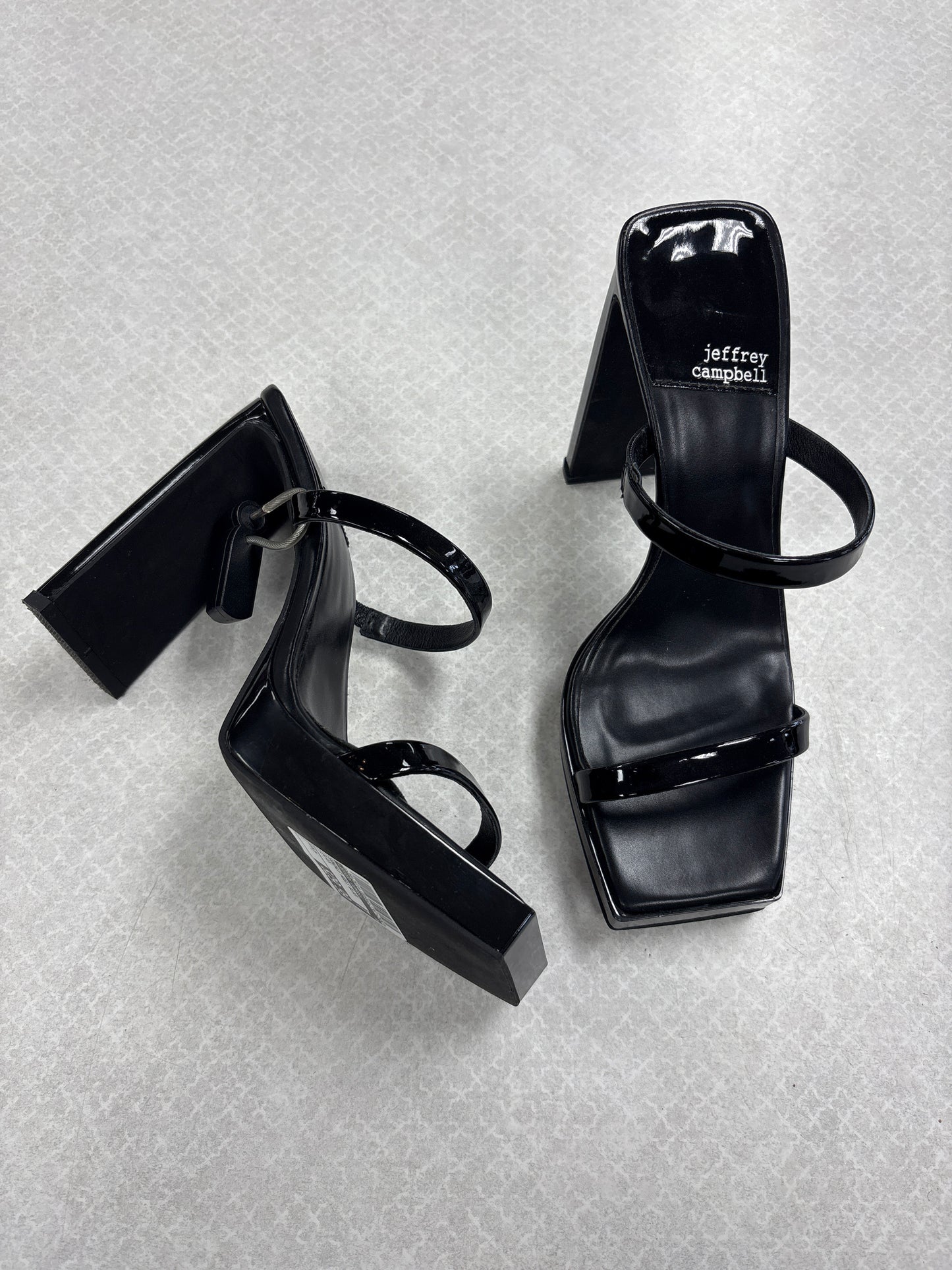 Sandals Heels Block By Jeffery Campbell In Black, Size:7