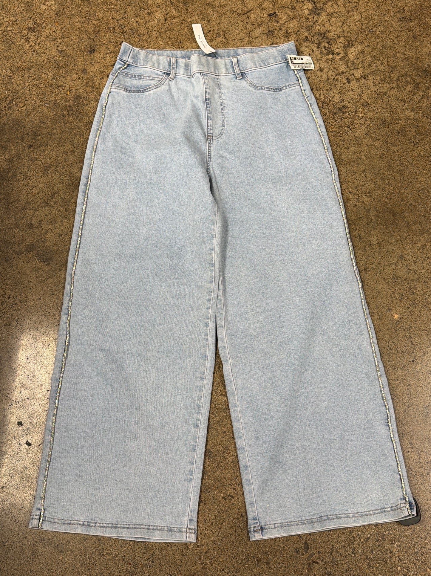 Jeans Wide Leg By Anna & Ava In Blue Denim, Size:Xl