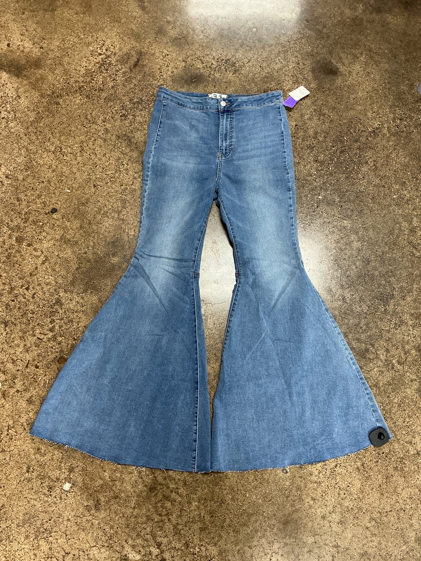 Jeans Flared By We The Free In Blue Denim, Size:12