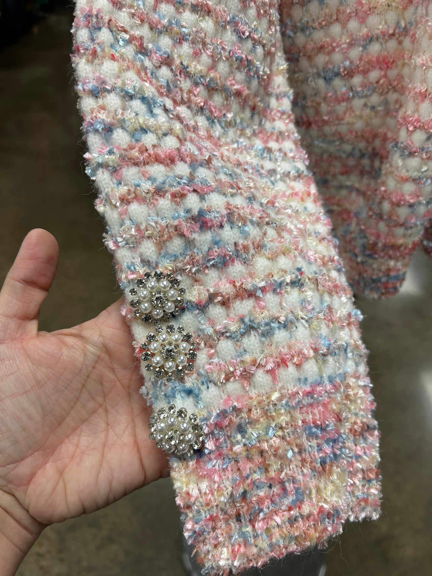 Sweater By Clothes Mentor In Blue & Pink, Size:L