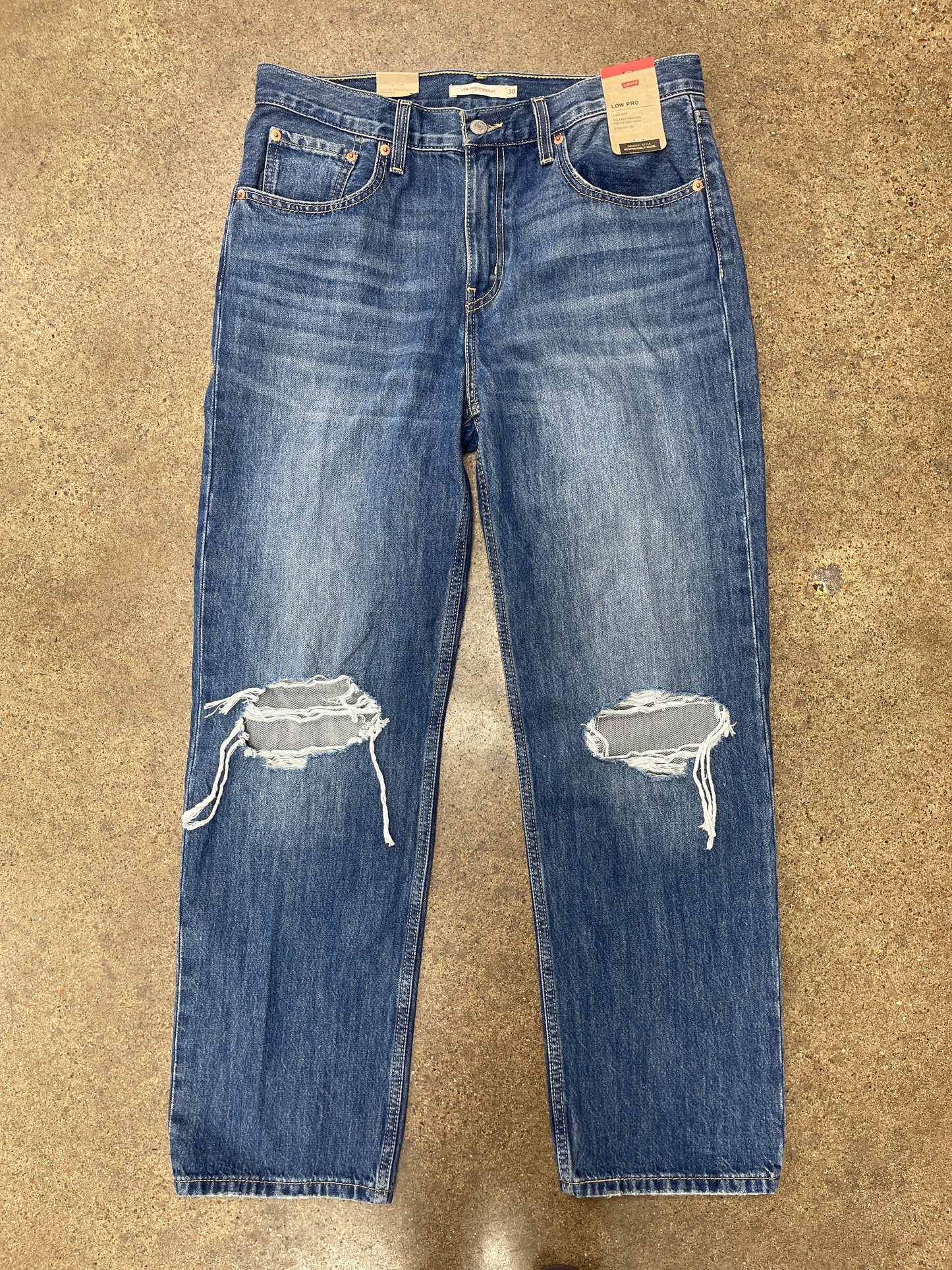 Jeans Straight By Levis In Blue Denim, Size:10