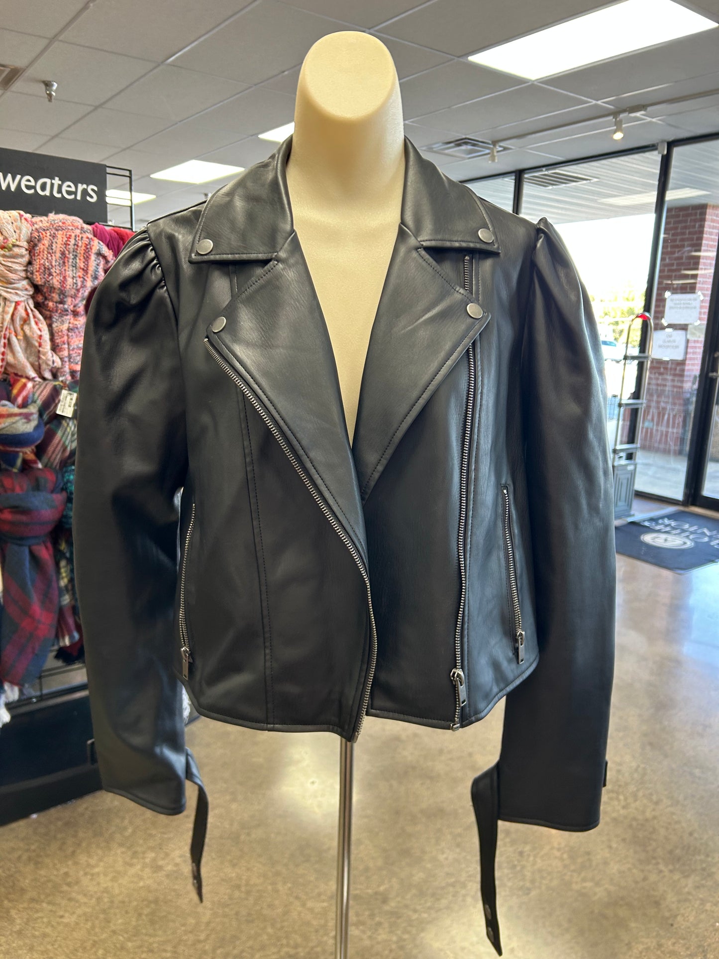 Jacket Moto By Maeve In Black, Size:M