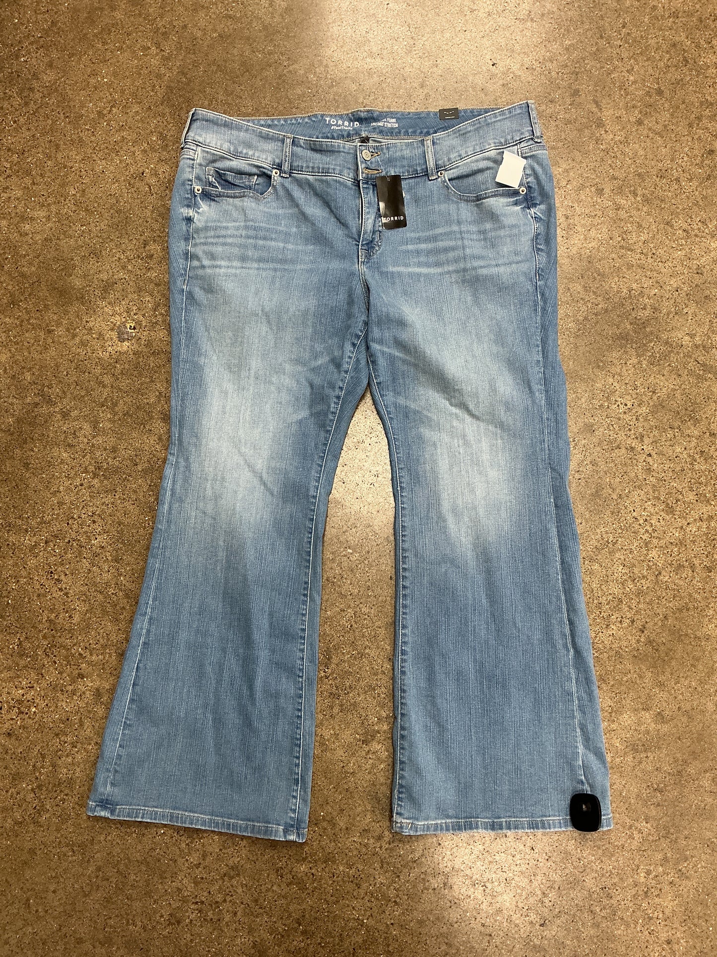 Jeans Flared By Torrid In Blue Denim, Size:20