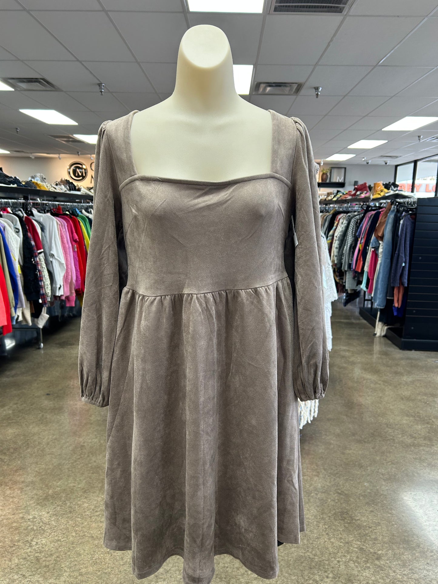 Dress Casual Short By Pink Lily In Taupe, Size:L
