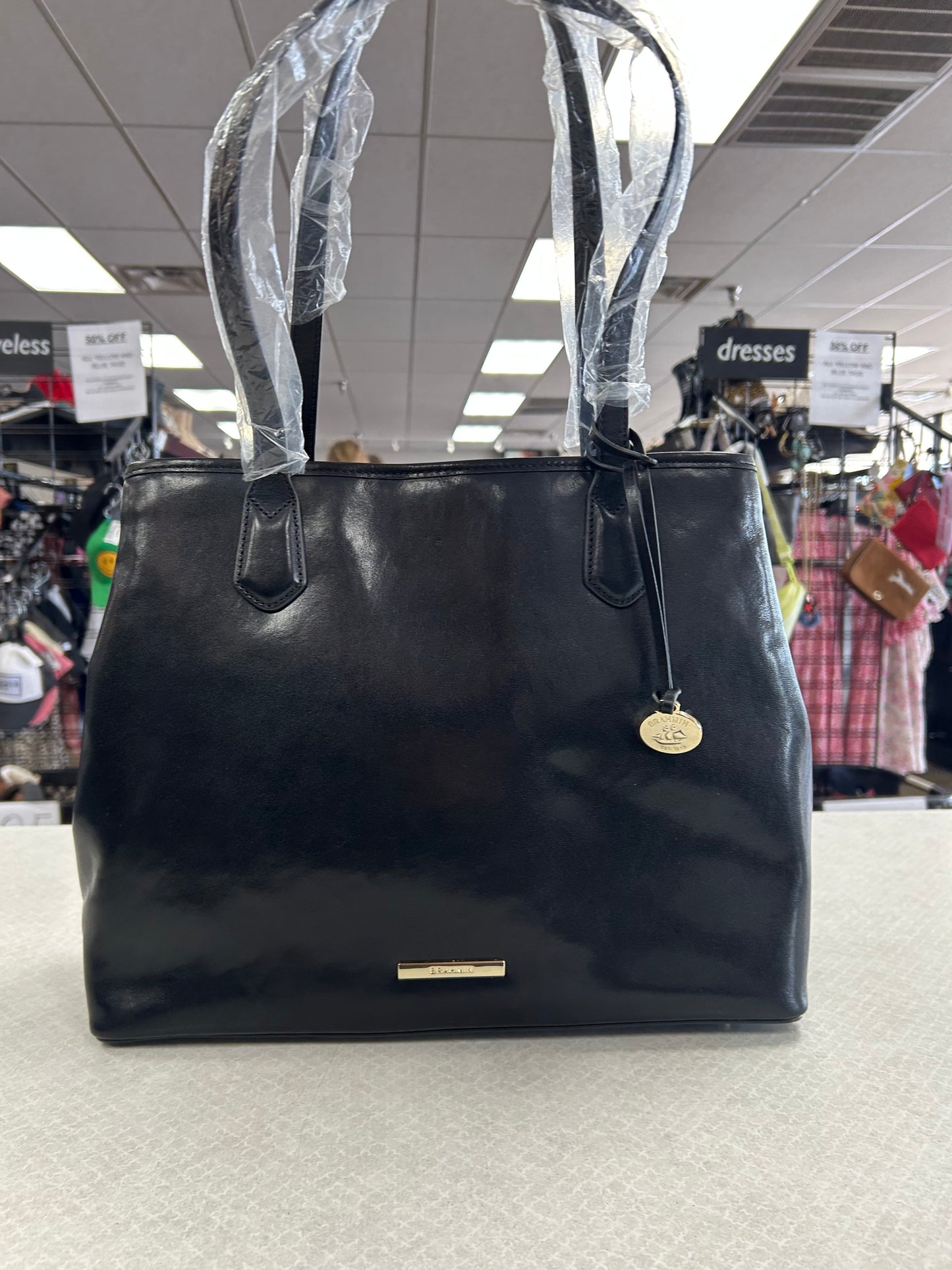 Handbag Designer By Brahmin In Black, Size:Medium