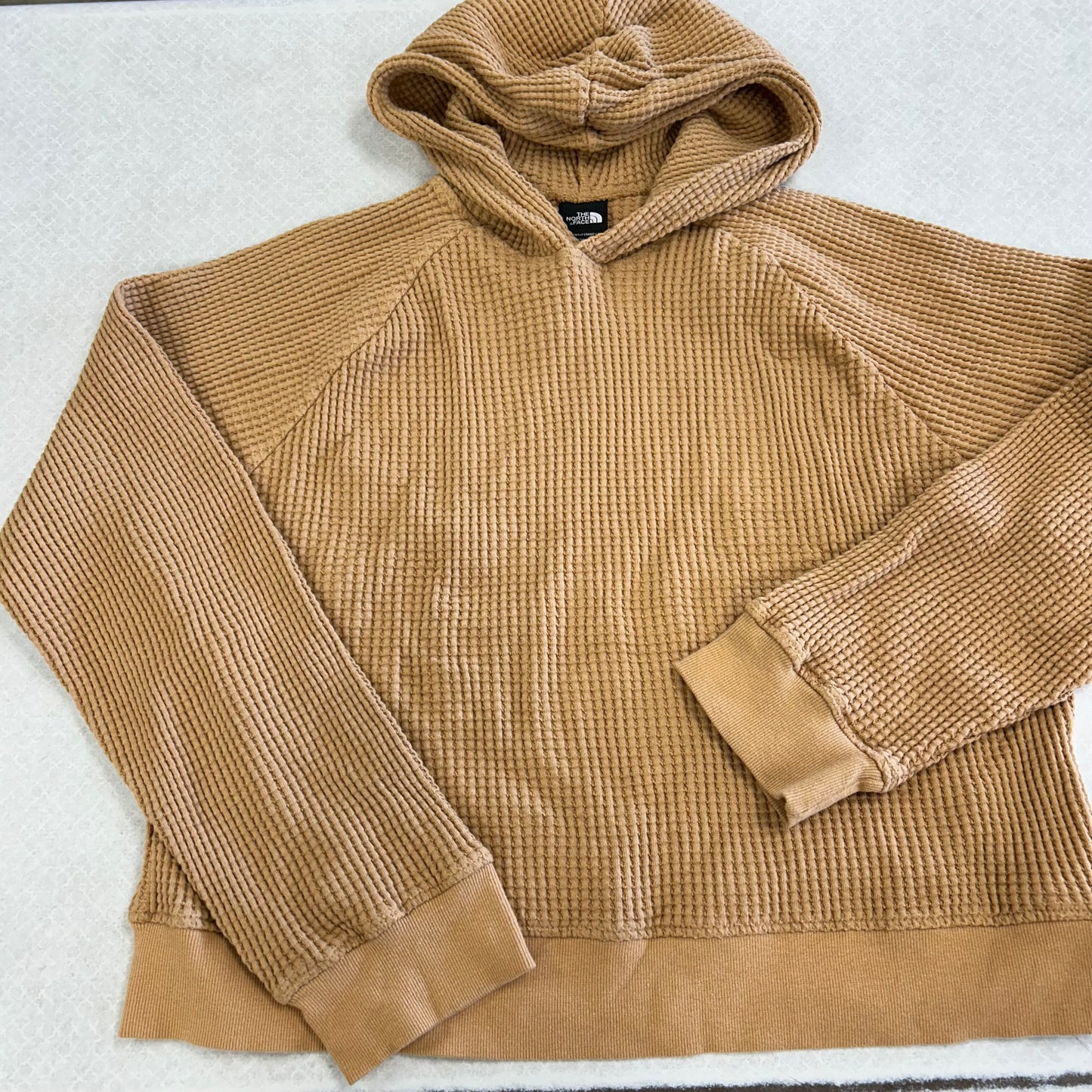 Athletic Sweatshirt Hoodie By The North Face In Tan, Size:M