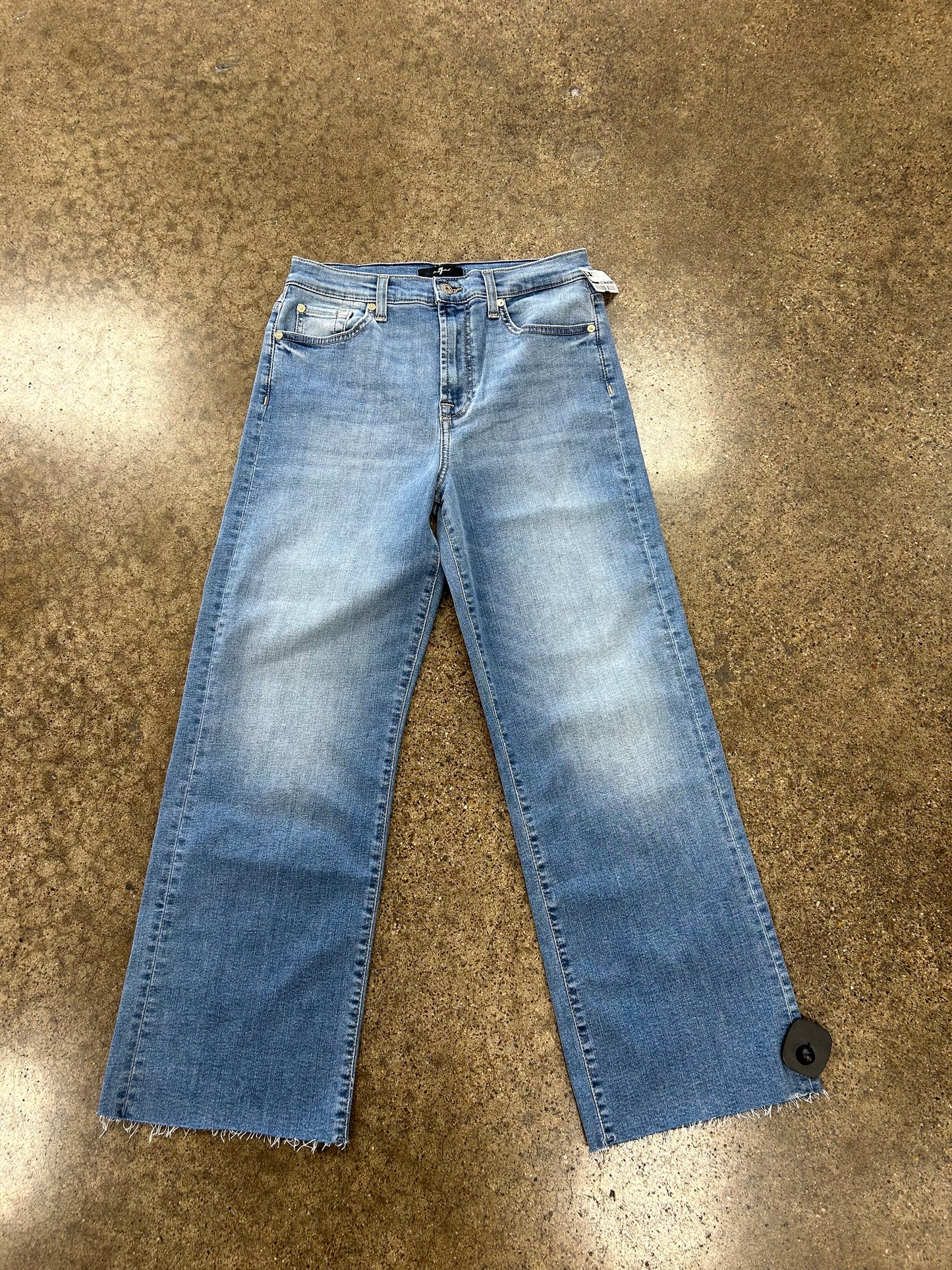 Jeans Straight By 7 For All Mankind In Blue Denim, Size:6