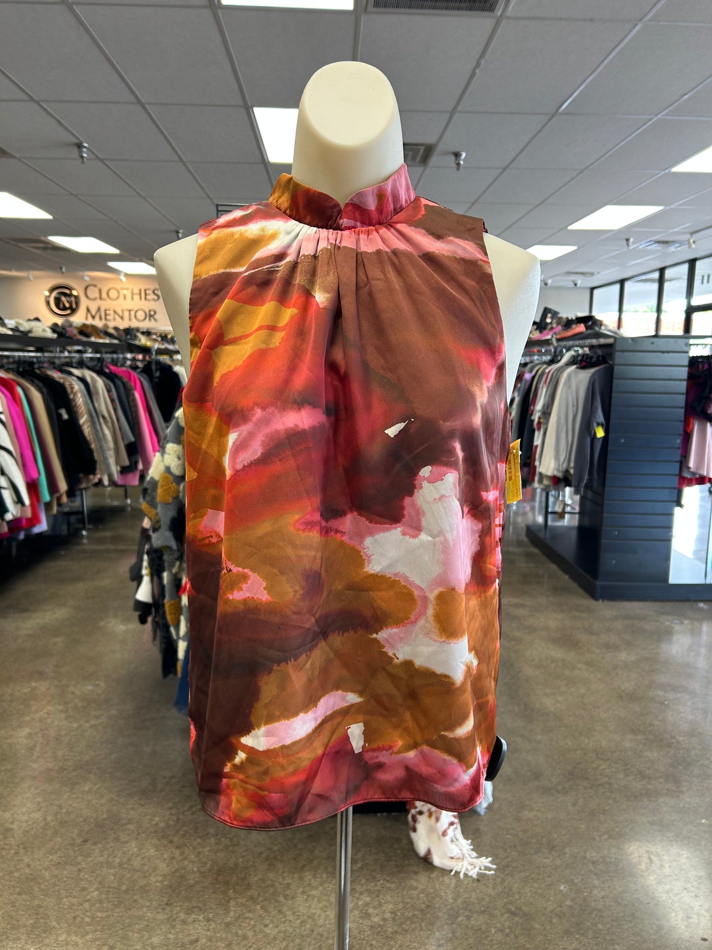 Top Sleeveless By Clothes Mentor In Brown & Pink, Size:S