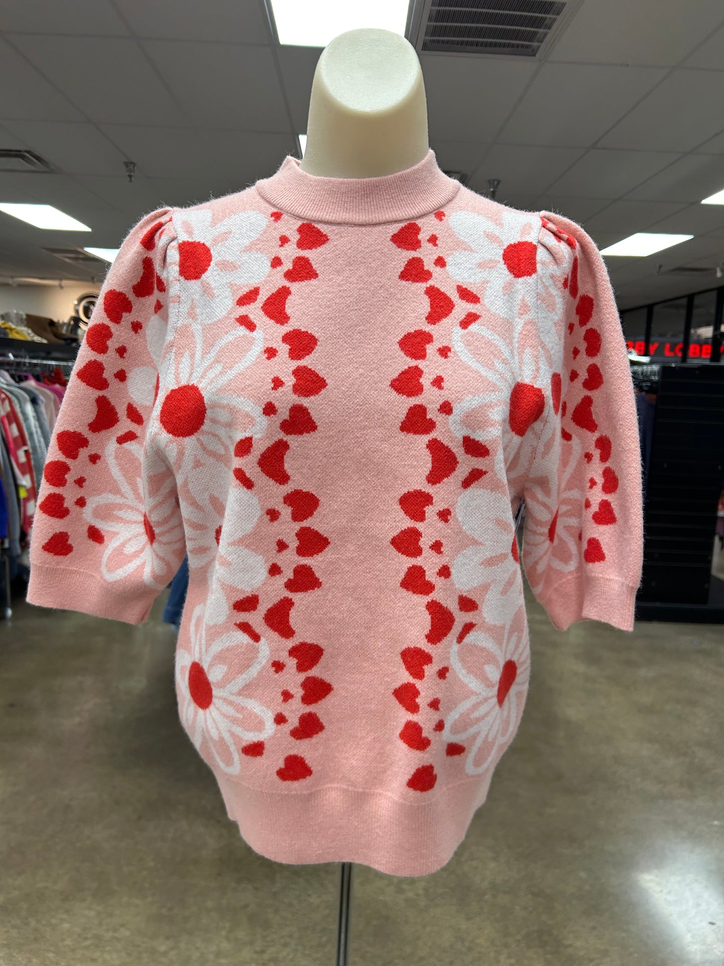 Sweater Ss By Thml In Pink & Red, Size:M