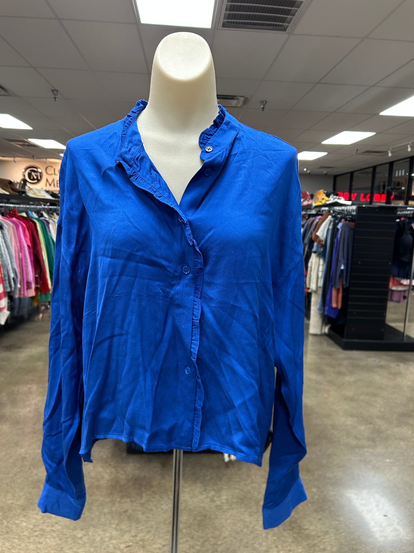 Top Ls By Frnch In Blue, Size:L