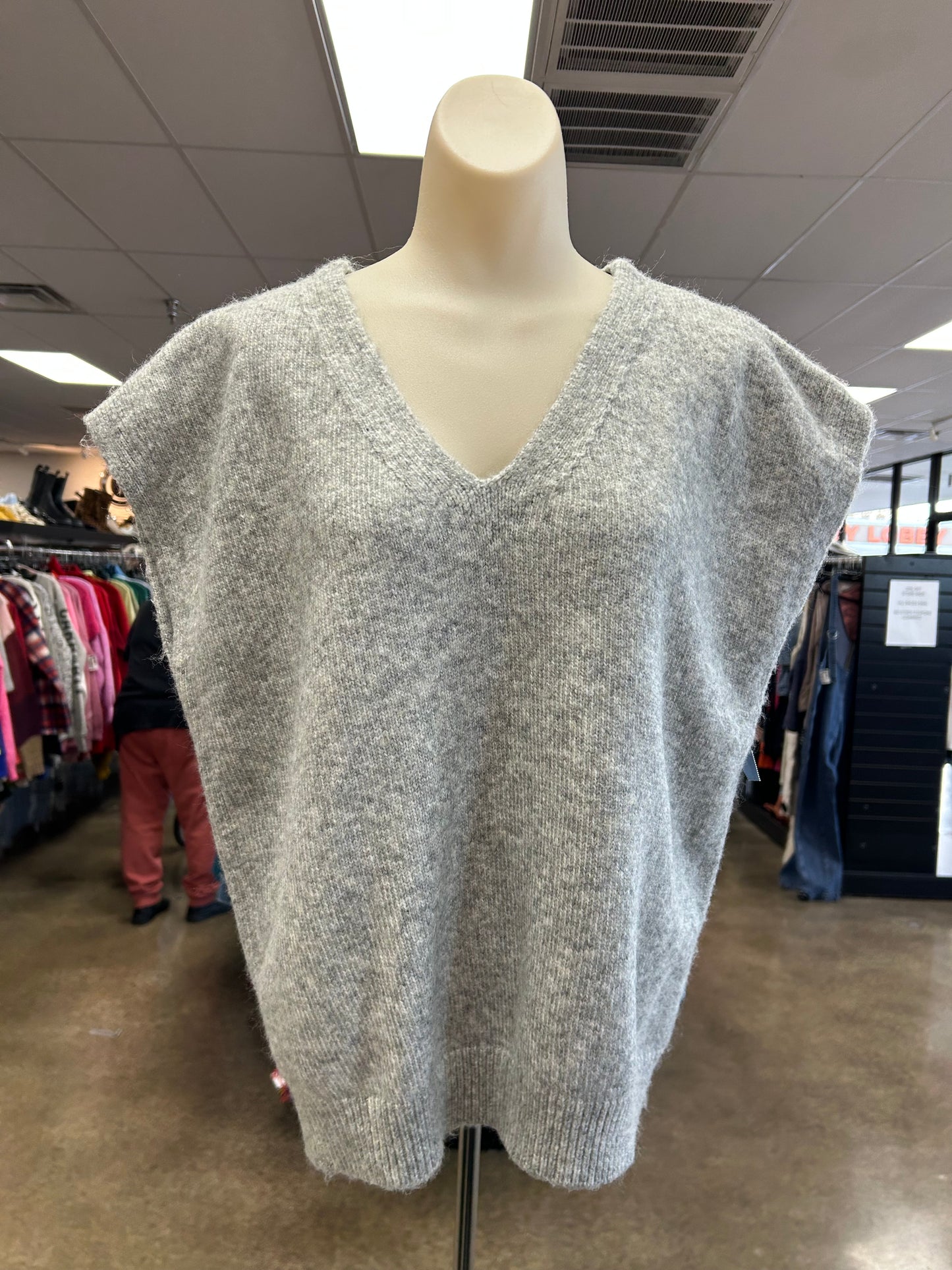 Vest Sweater By Evereve In Grey, Size:S